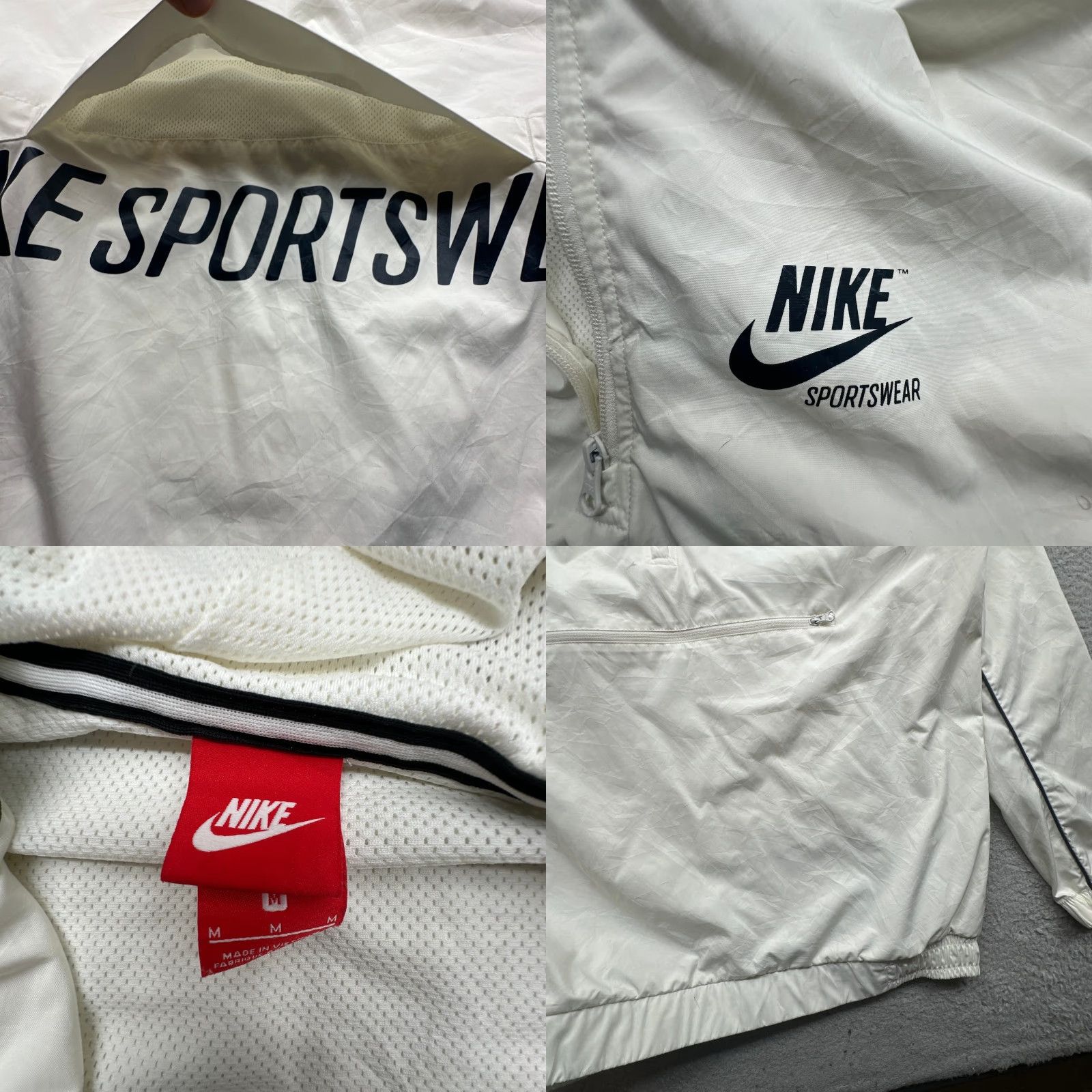 Nike Nike Archive Half Zip Woven Jacket Windbreaker Mens Medium Anorak 941877-133 White Size US M / EU 48-50 / 2 - 8 Thumbnail