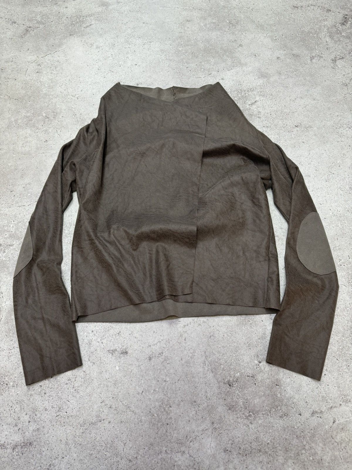 Rick Owens Vintage Suede Big Open Neck Rick Owens Style Jacket Size US S / EU 44-46 / 1 - 2 Thumbnail