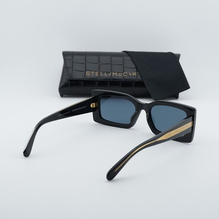 Stella McCartney Stella McCartney SC40065I 01A Sunglasses Black Rectangle Size ONE SIZE - 9 Thumbnail