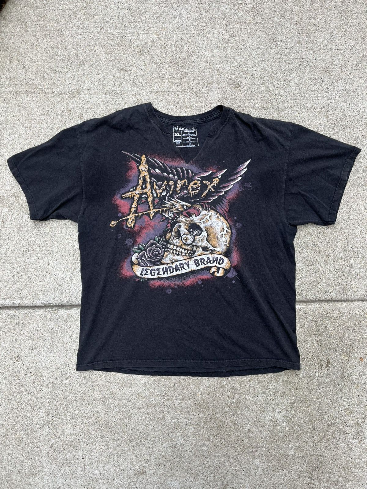 Affliction Vintage Y2K Avirex Affliction Skull Graphic Tee Size US XL / EU 56 / 4 - 1 Thumbnail