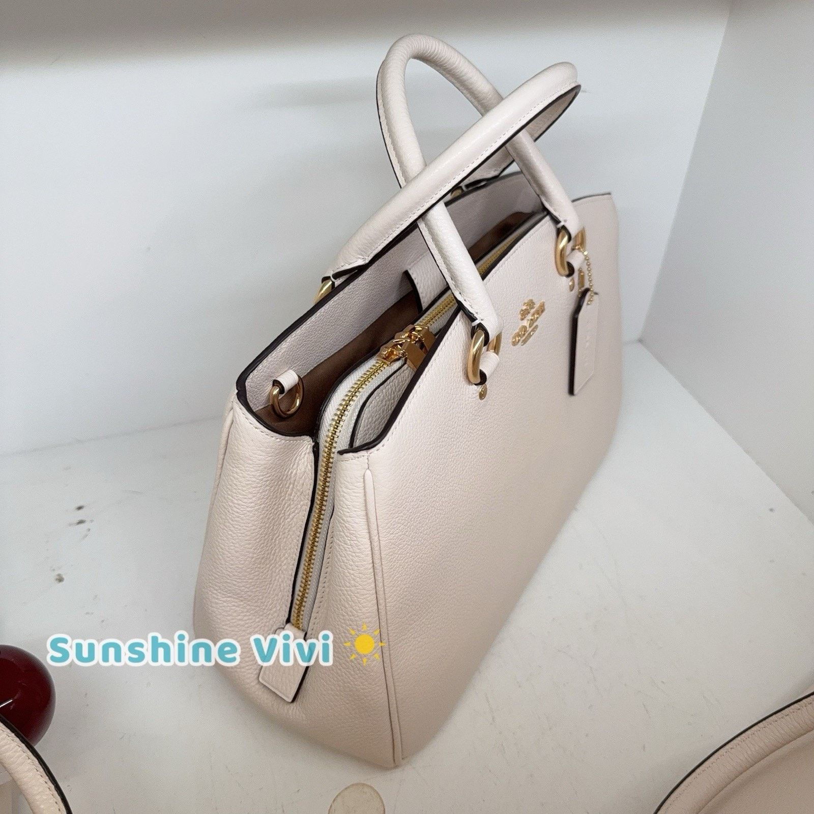 Coach NWT Coach Savannah Leather Carryall Satchel Bag CAL56 Size ONE SIZE - 2 Thumbnail