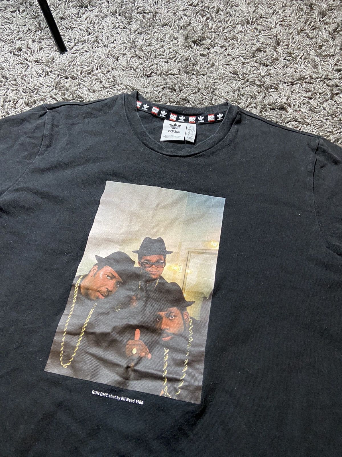 Adidas × RUN DMC × Vintage RUN DMC x ADIDAS by “ ELI REED 1986” LEGENDARY PICTURE SHIRT Size US L / EU 52-54 / 3 - 2 Thumbnail