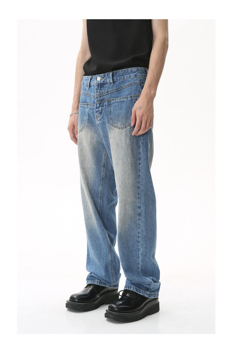 Japanese Brand × Jean Blue distressed loose washed straight jeans Size US 32 / EU 48 - 2 Thumbnail
