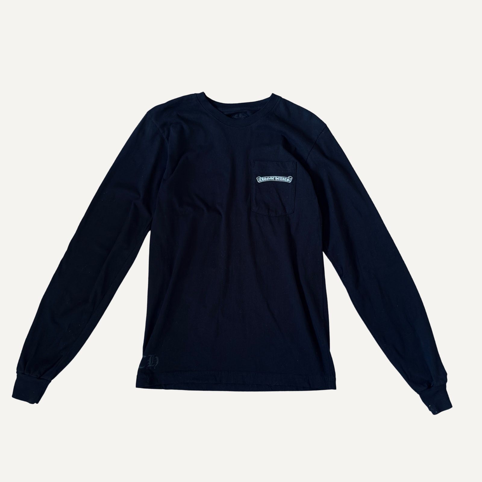 Chrome Hearts Chrome Hearts CH Script Letter Long Sleeve Tee Black Size US M / EU 48-50 / 2 - 2 Thumbnail