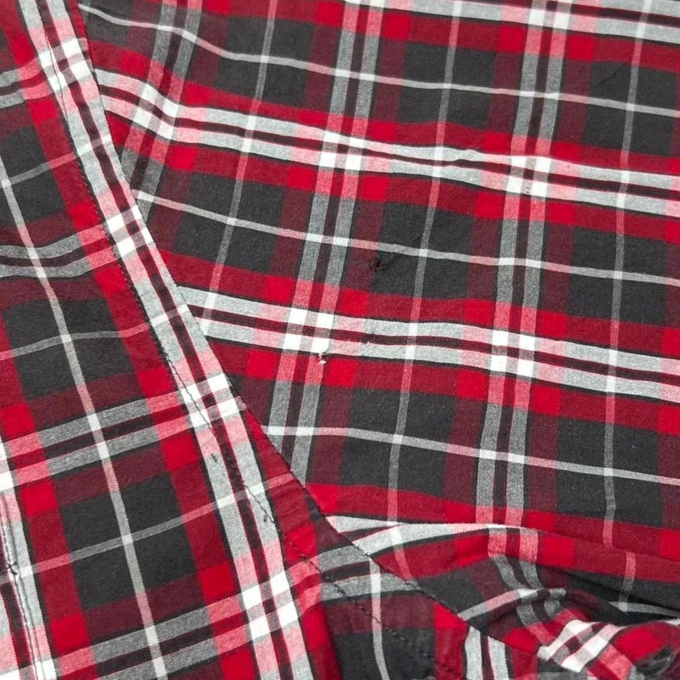 Chaps Chaps Button-Up XL Red/Black/White Plaid Check Cotton Shirt Long Sleeve Casual Mens Shirt Size US XL / EU 56 / 4 - 5 Thumbnail