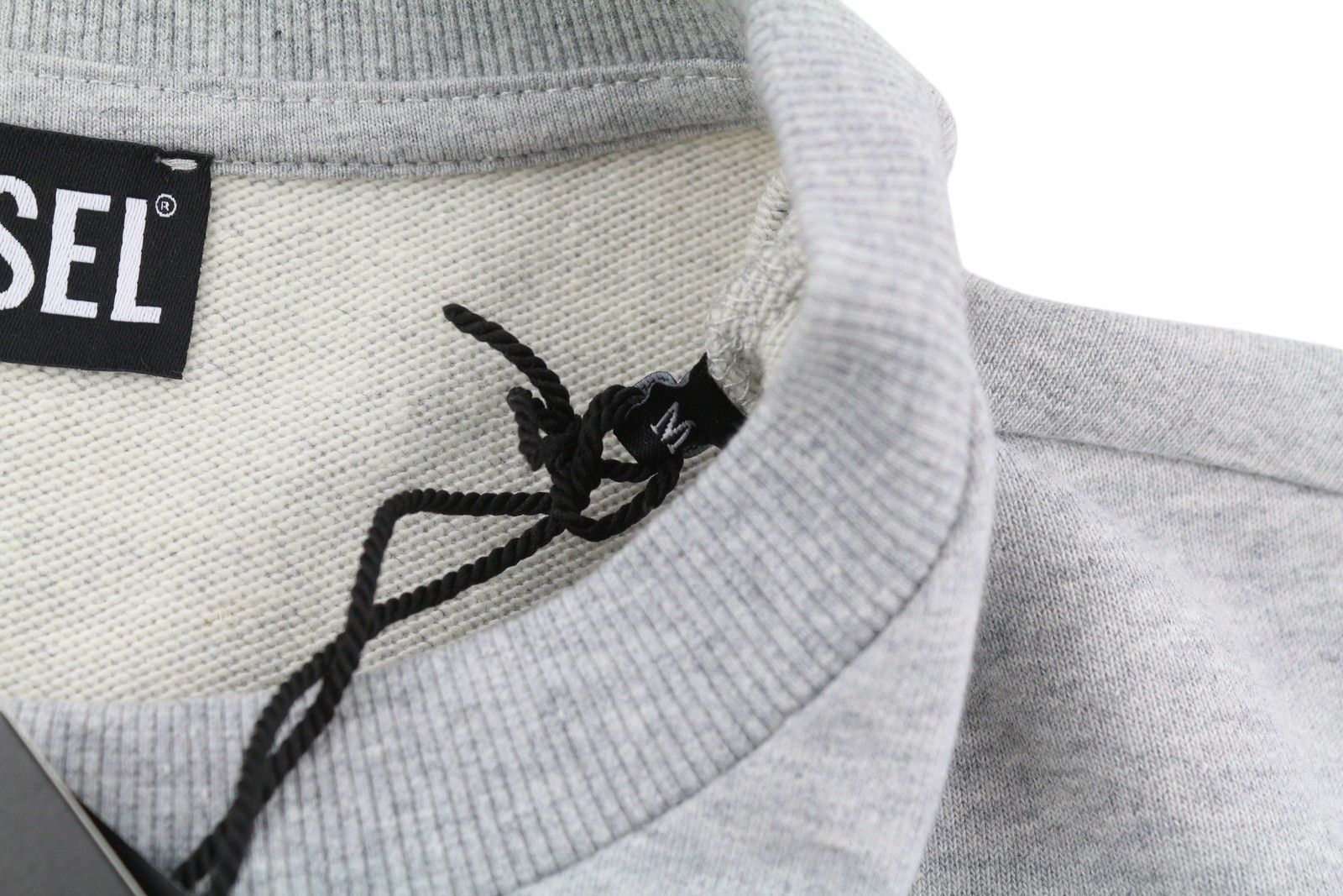 Diesel S-GIRK-K12 M Grey Melange Logo Sweatshirt 41019 Size US M / EU 48-50 / 2 - 6 Thumbnail