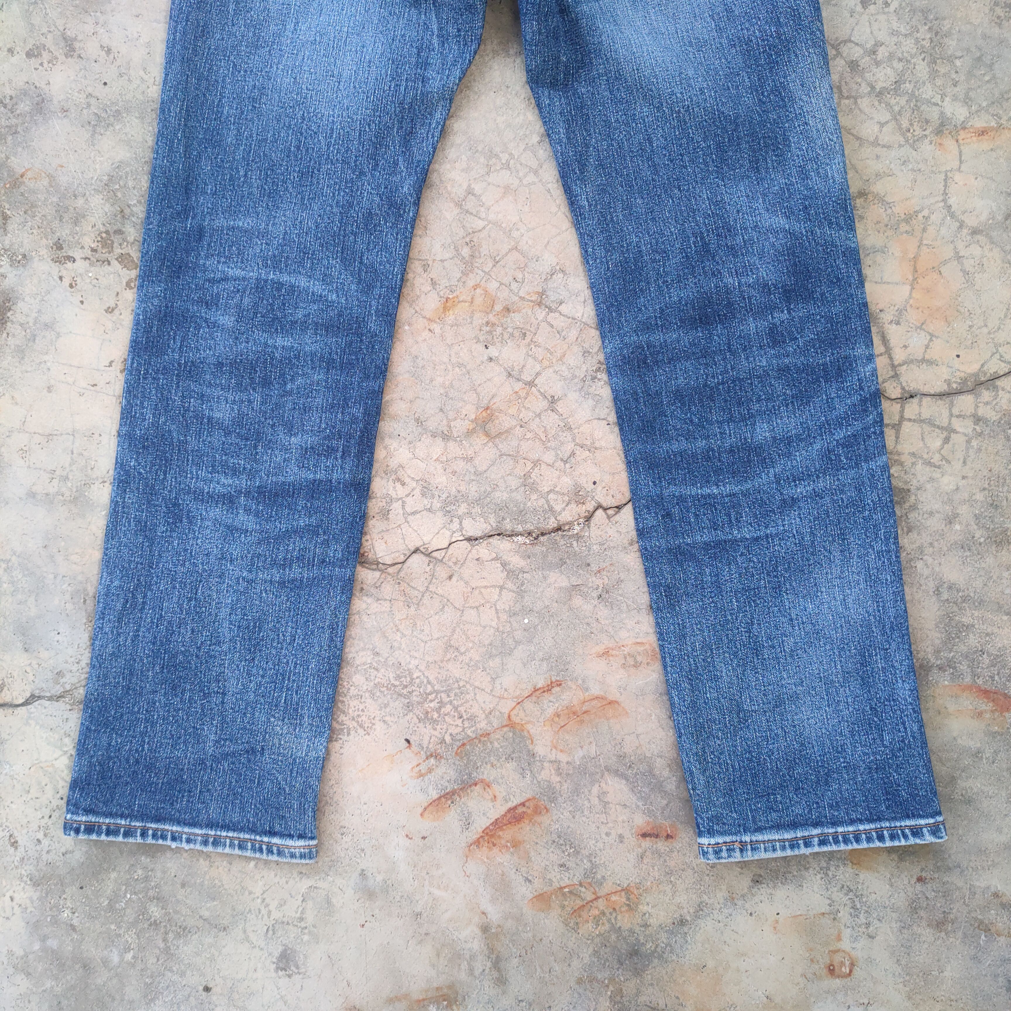 Jean W30 VINTAGE WRANGLER SLIM FIT RIPPED FADED JEANS PANTS Size US 30 / EU 46 - 11 Thumbnail