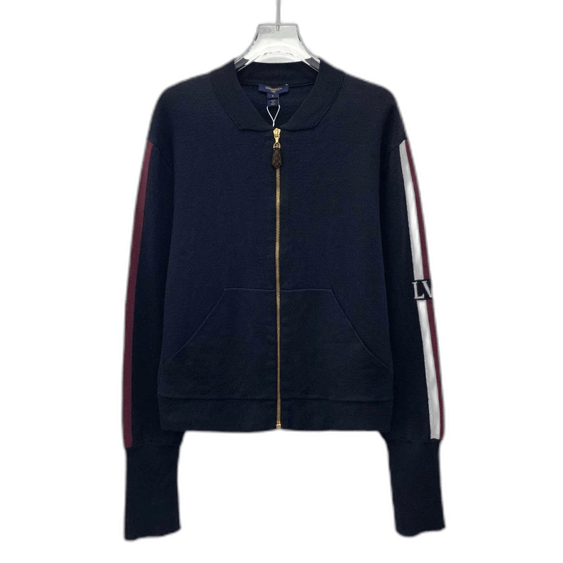 Louis Vuitton Louis Vuitton Navy Striped Zip Jacket Size S Size US S / EU 44-46 / 1 - 1 Thumbnail