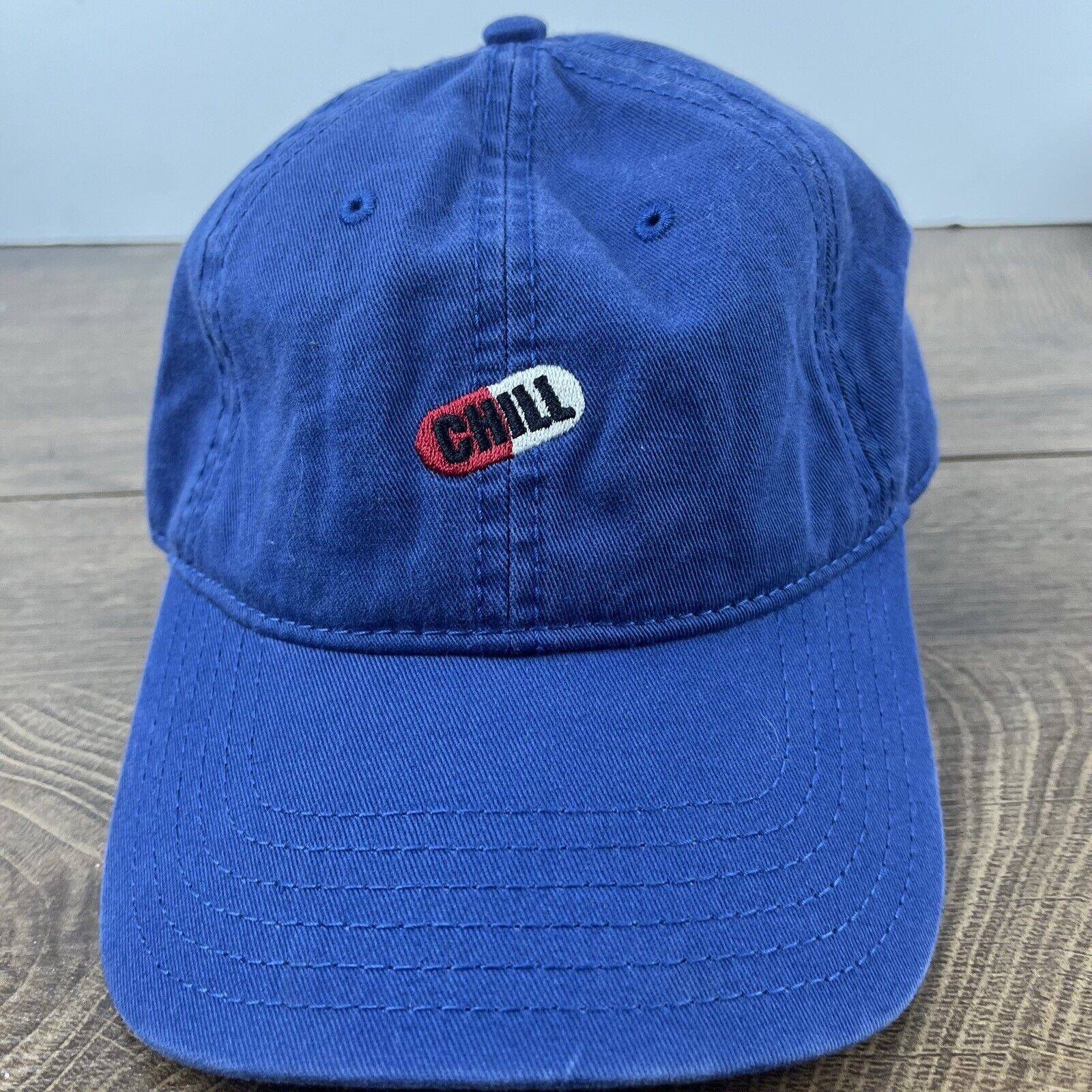 Other Chill Pill Hat Chill Pill Cap Adjustable Hat Blue Hat Adult Size ONE SIZE - 6 Thumbnail