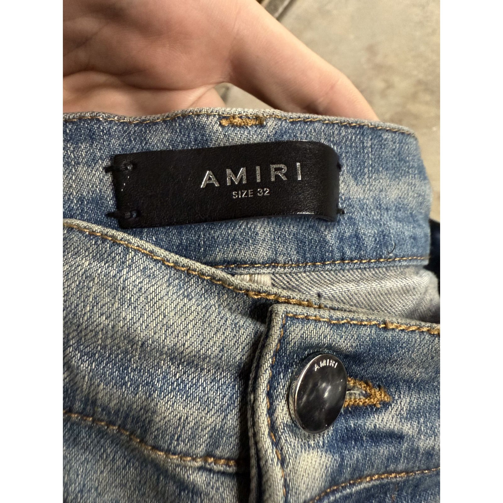 Amiri Amiri Jeans Light Wash Purple Yellow Stripe Used 32 Size US 32 / EU 48 - 2 Thumbnail