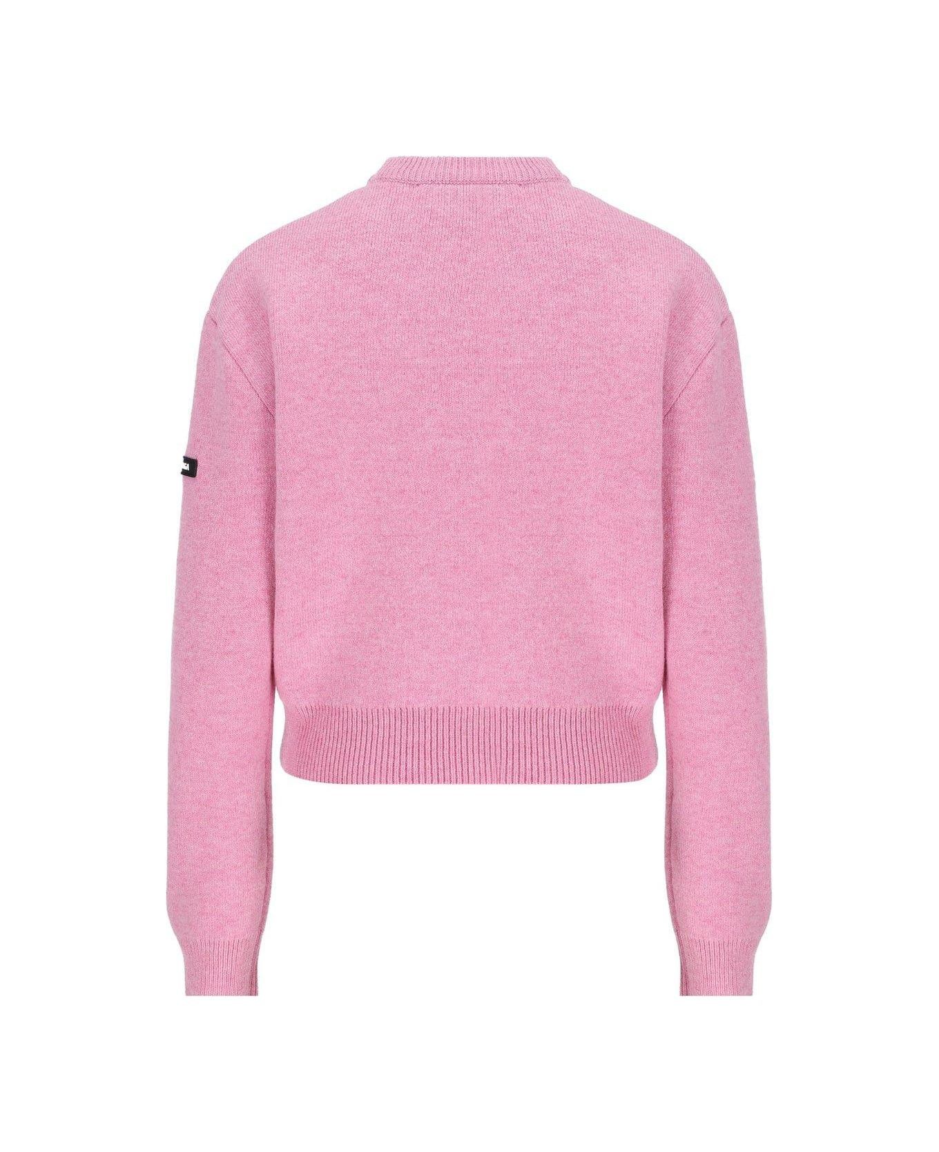 Balenciaga o1tr1nto1125 Sweater in Pink Size L / US 10 / IT 46 - 2 Thumbnail