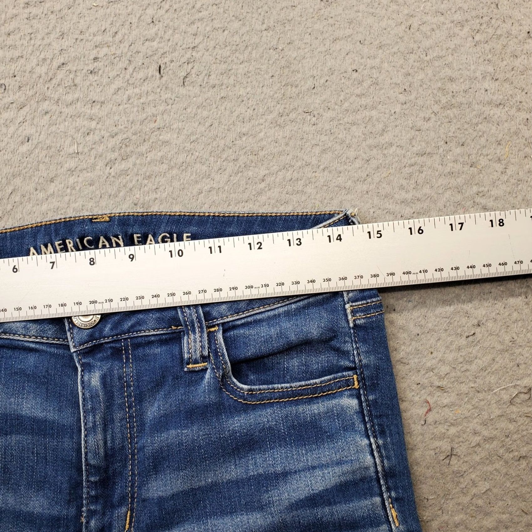 American Eagle Outfitters American Eagle Outfitters Women's Jeans Jegging Crop 8 Blue Denim 5-Pocket Stretch Inseam 26" Regular Size 30" / US 8 / IT 44 - 6 Thumbnail