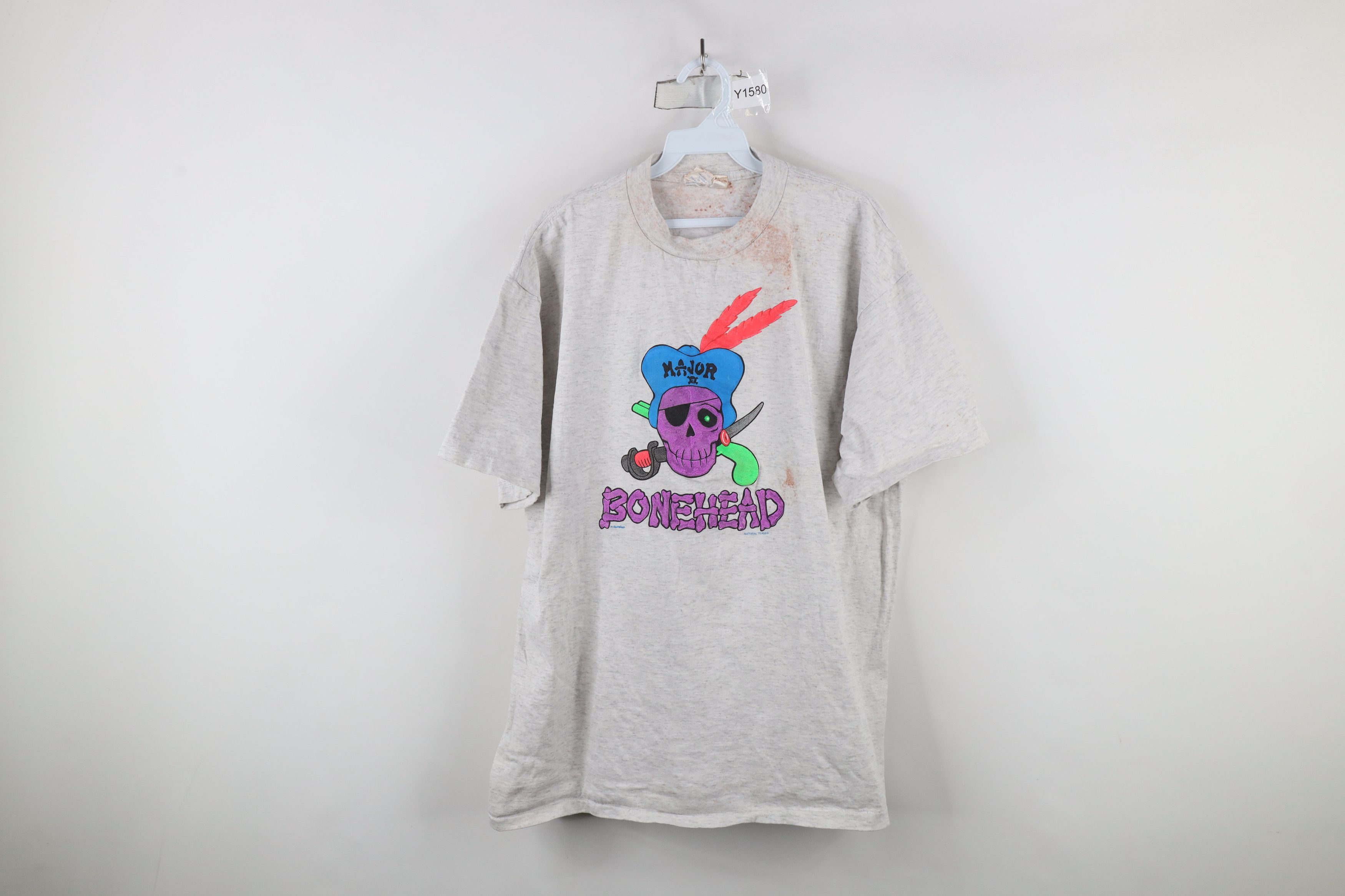 Disney × Vintage Vintage 90s Disneyland Exclusive Caribbean Bonehead T-Shirt Size US XL / EU 56 / 4 - 1 Thumbnail