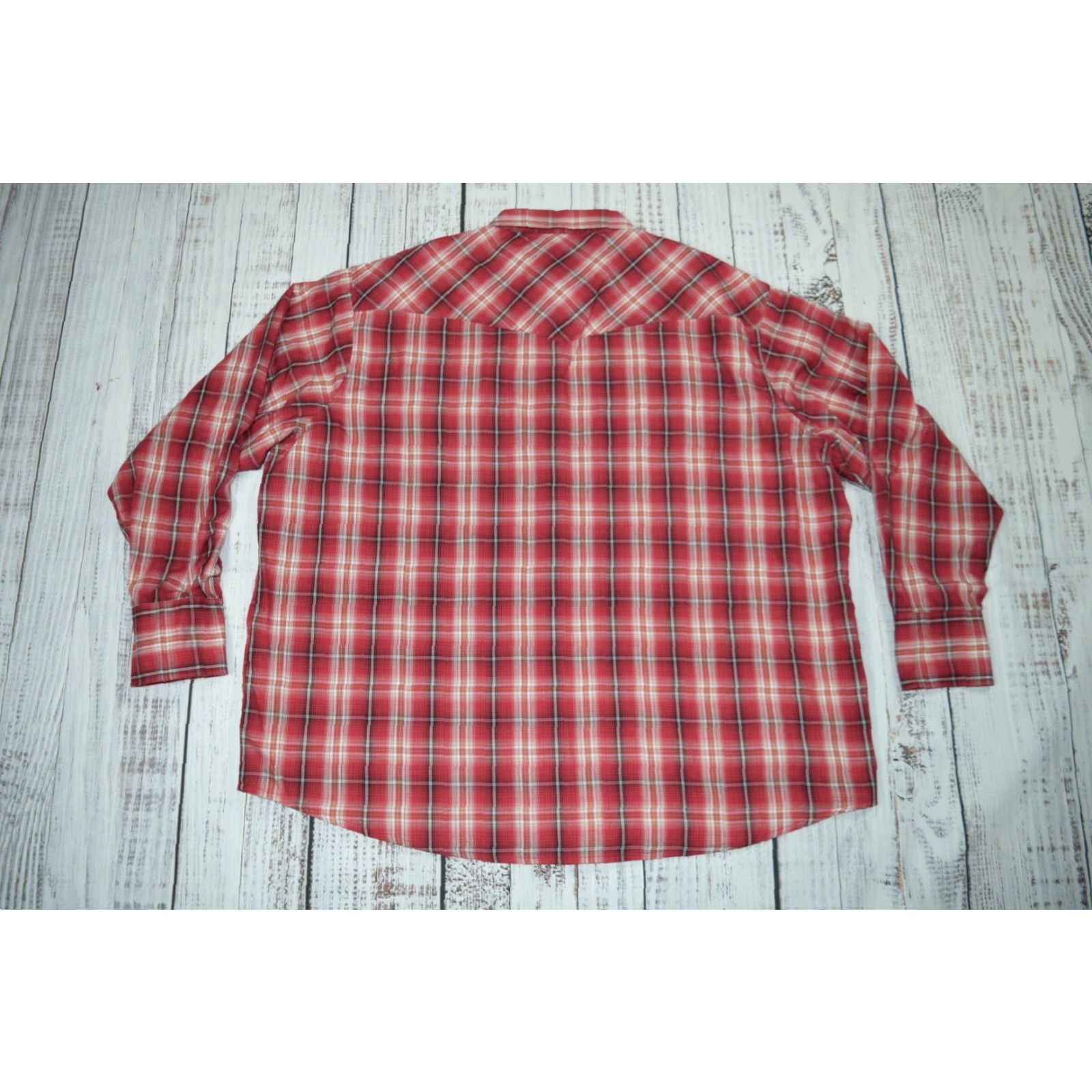 Wrangler WRANGLER WESTERN PEARL SNAP SHIRT MENS 2XL RED CHECK COTTON BUTTON-UP COTTON PLAID BIG POCKETED EUC Casual Western Theme Cowboy Size US XXL / EU 58 / 5 - 6 Thumbnail