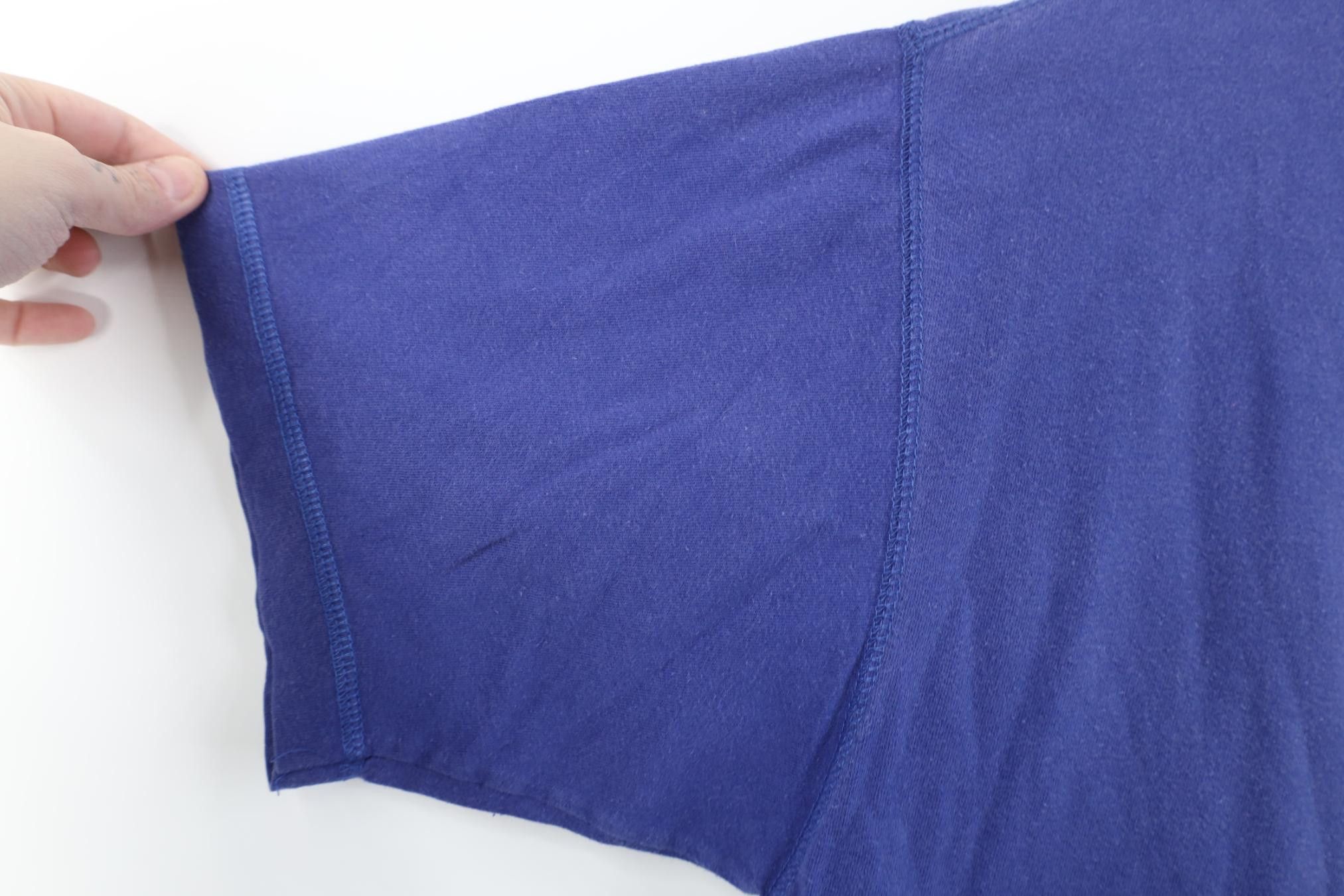 Vintage Vintage 90s Streetwear Blank Cotton Henley T-Shirt Blue Size US S / EU 44-46 / 1 - 9 Thumbnail