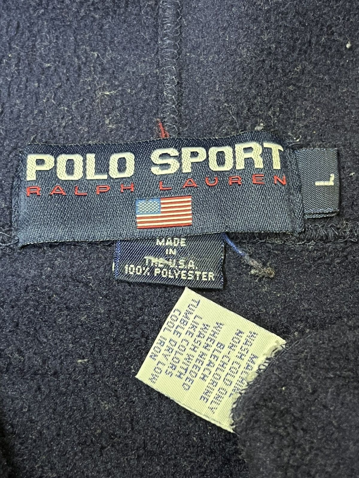 Polo Ralph Lauren Vintage 90s POLO SPORT ralph lauren usa fleece hoodies Size US XL / EU 56 / 4 - 13 Thumbnail