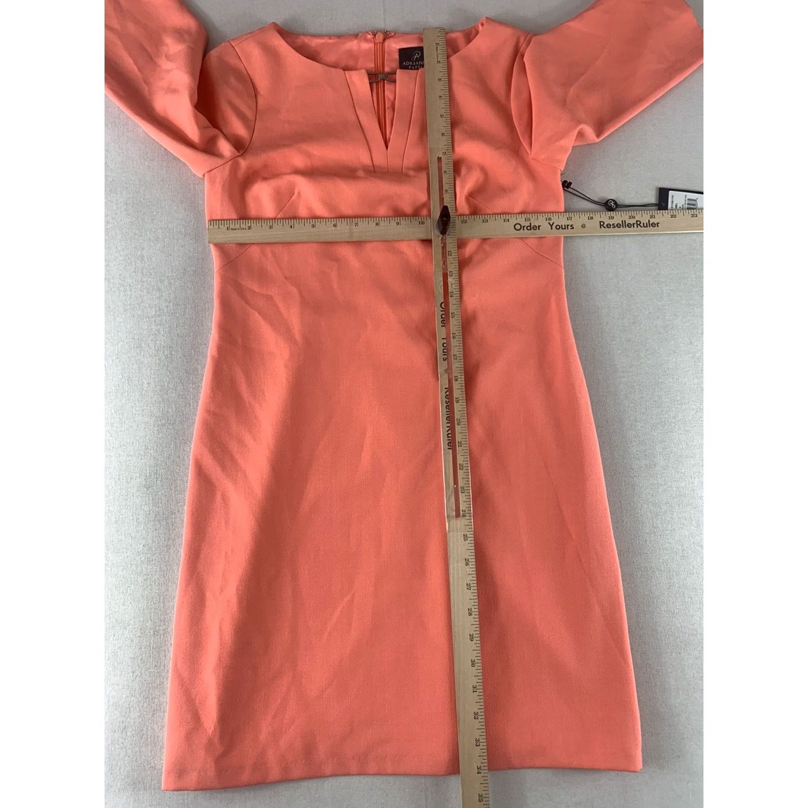 Adrianna Papell ADRIANNA PAPELL DRESS WOMENS SIZE 4 PINK 3/4 SLEEVE TUNIC STYLE 011261170 NWT Size S / US 4 / IT 40 - 4 Thumbnail