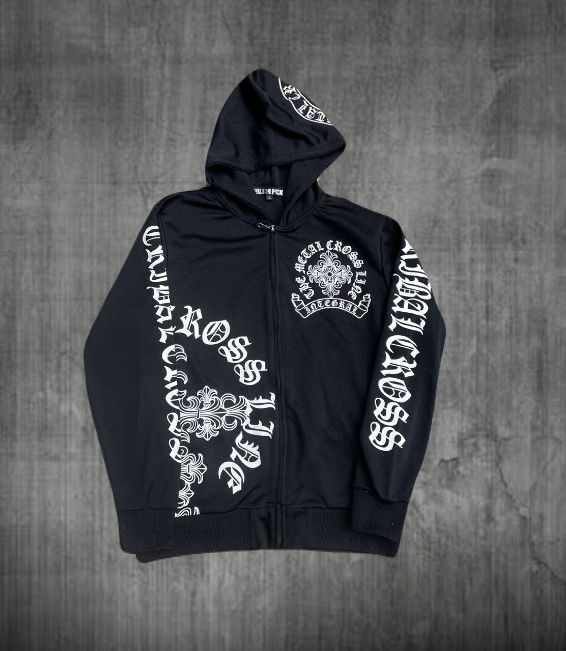2000s Japanese archive Vkei Cross Poem Zip-up Hoodei Gyaruo