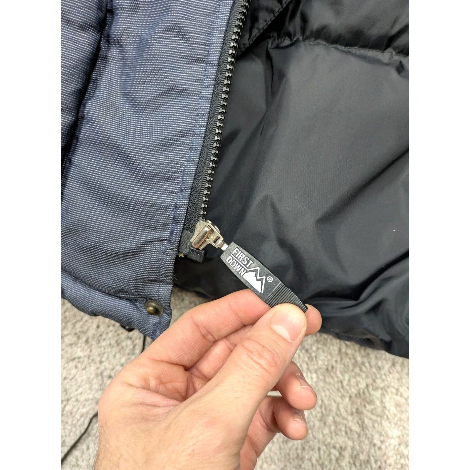 Vintage VINTAGE First Down Parka Jacket Mens Medium Gray Goose Down Hiking Gorpcore Y2K Size US M / EU 48-50 / 2 - 7 Thumbnail
