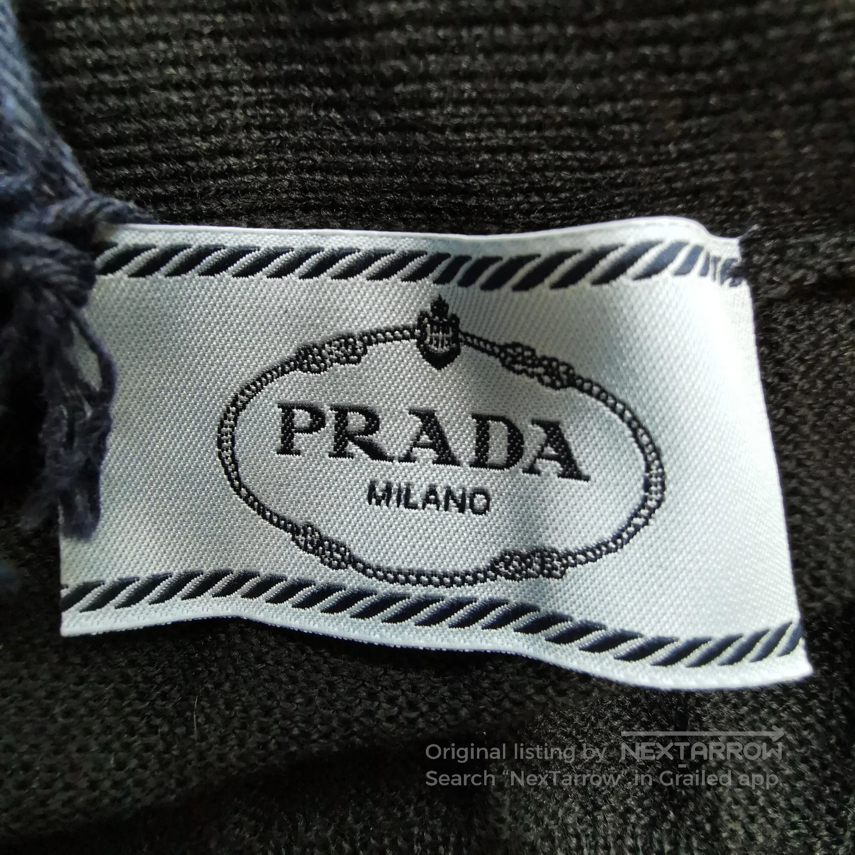Prada Prada Black Wool Cardigan with Button Closure 0089. Size M / US 6-8 / IT 42-44 - 5 Thumbnail