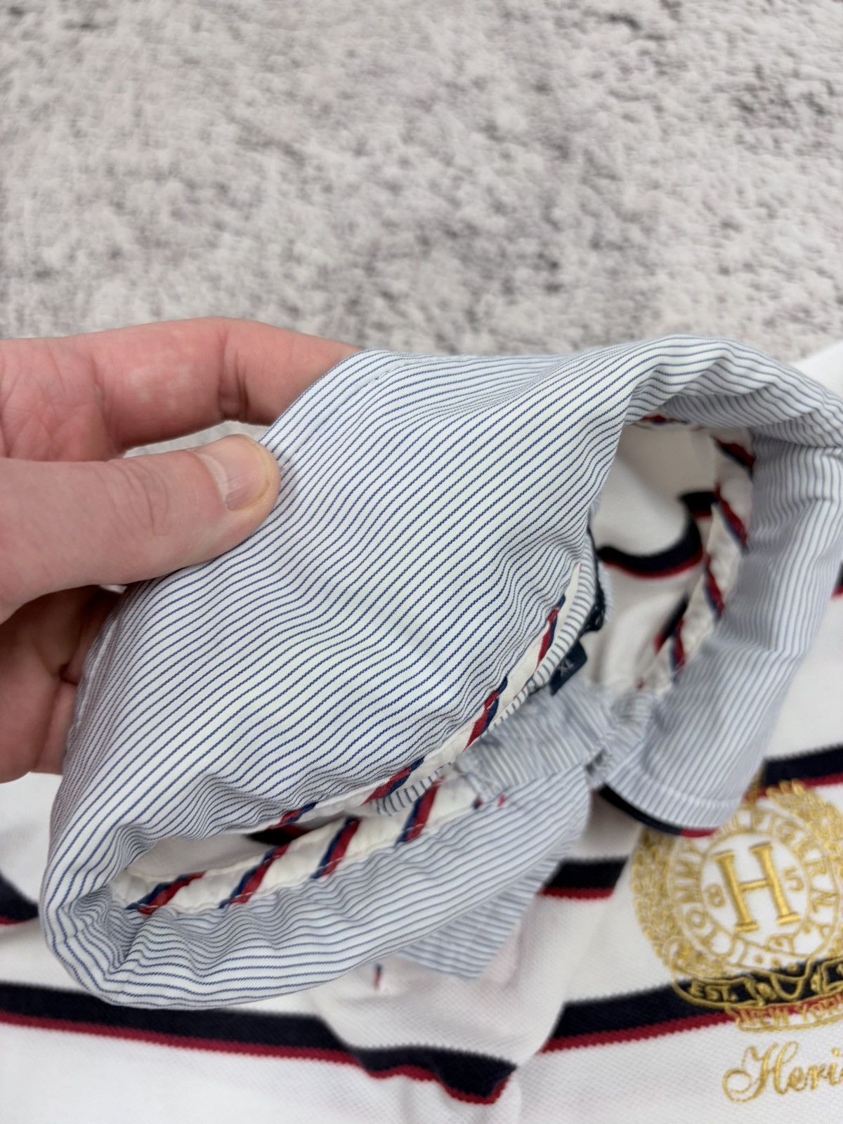 Tommy Hilfiger Tommy Hilfiger Heritage Big Crest Striped Polo Shirt XL⁠ Size US XL / EU 56 / 4 - 11 Thumbnail