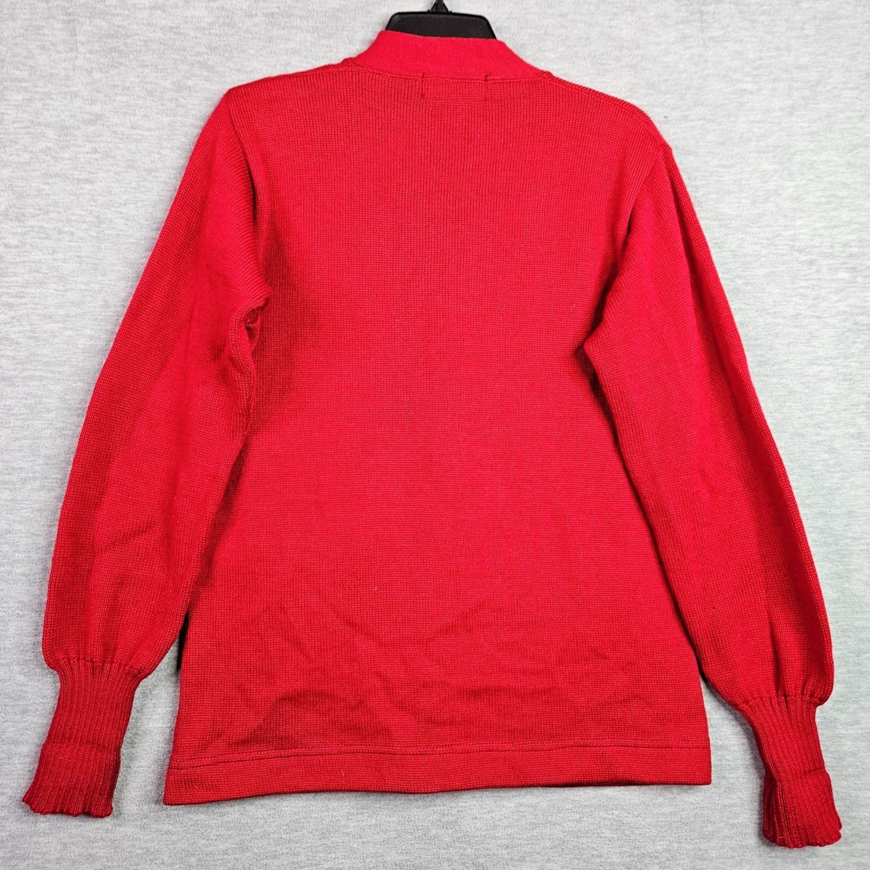 Holloway VINTAGE Burean Holloway Red Varsity Cardigan Letterman Sweater Size 40 Size S / US 4 / IT 40 - 2 Thumbnail