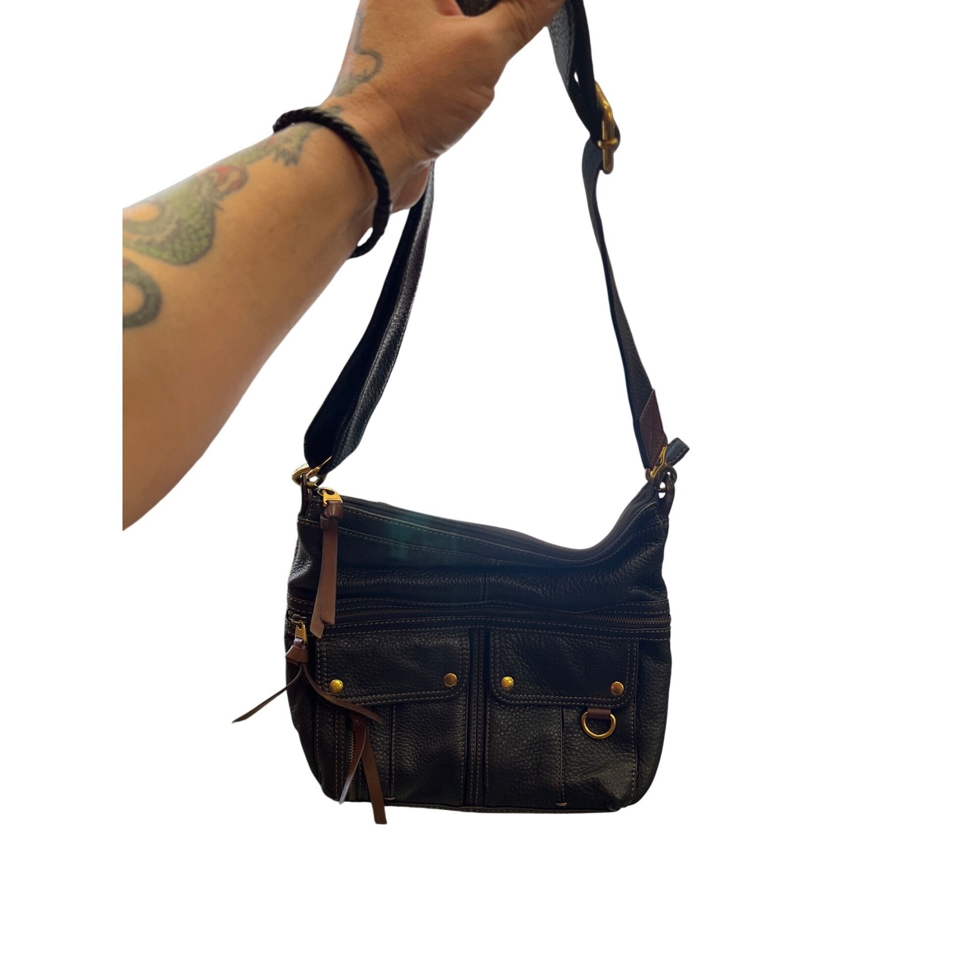 Fossil fossil Vintage wms brown leather messenger crossbody shoulde Size ONE SIZE - 22 Thumbnail