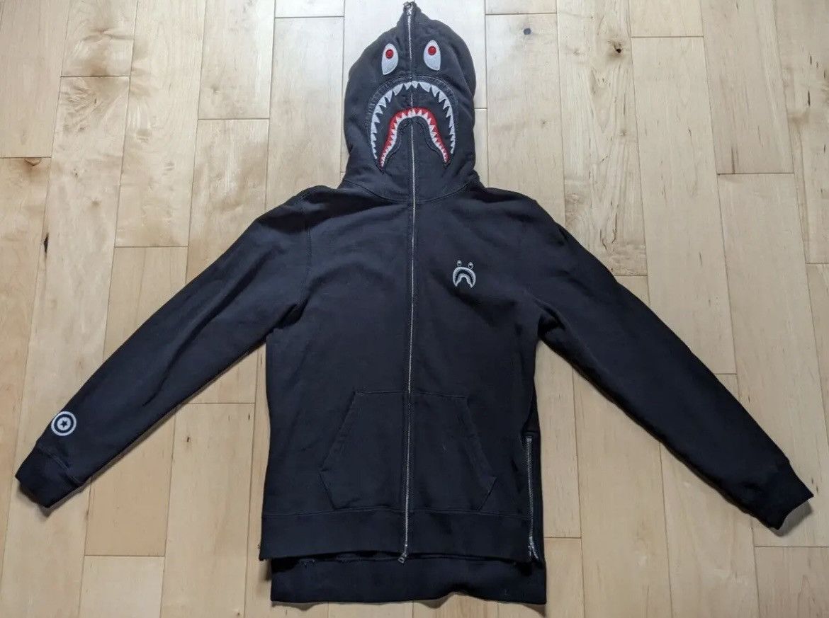 image of Bape Shark Full Zip Hoodie in Black, Women's (Size XS)