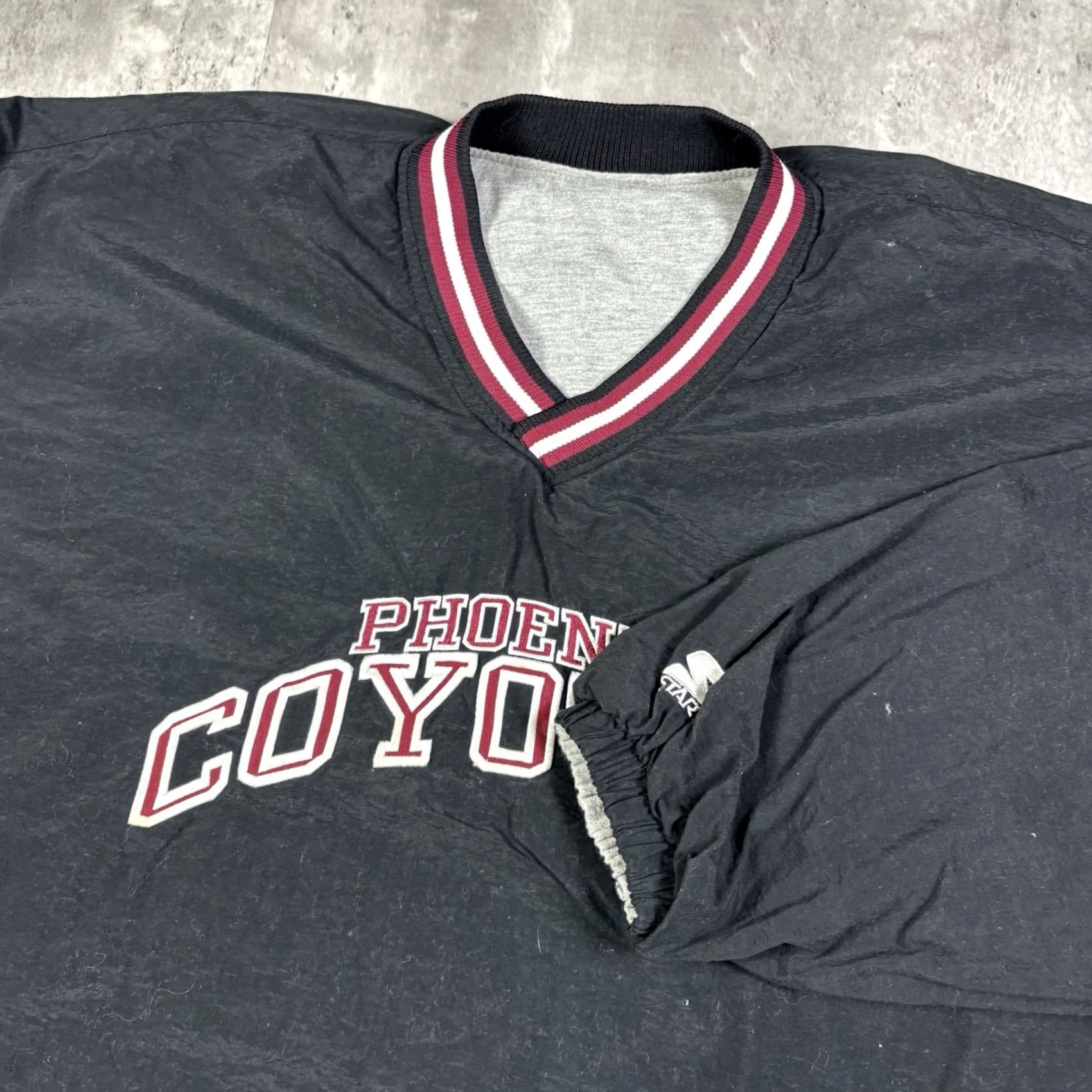 Starter VINTAGE 90s Phoenix Coyotes Starter Windbreaker Jacket 2XL Black Nylon Zip Size US XXL / EU 58 / 5 - 5 Thumbnail