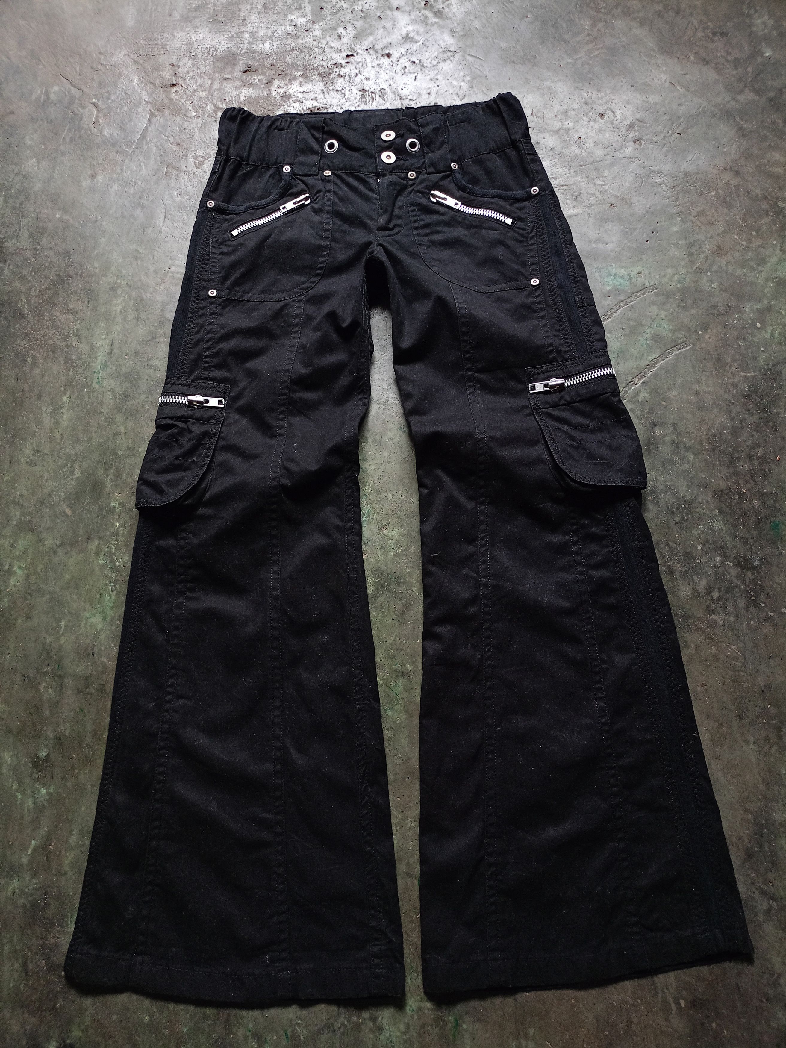 Japanese Brand Snarl extra Cargo Flared Pants Size 29" - 2 Thumbnail