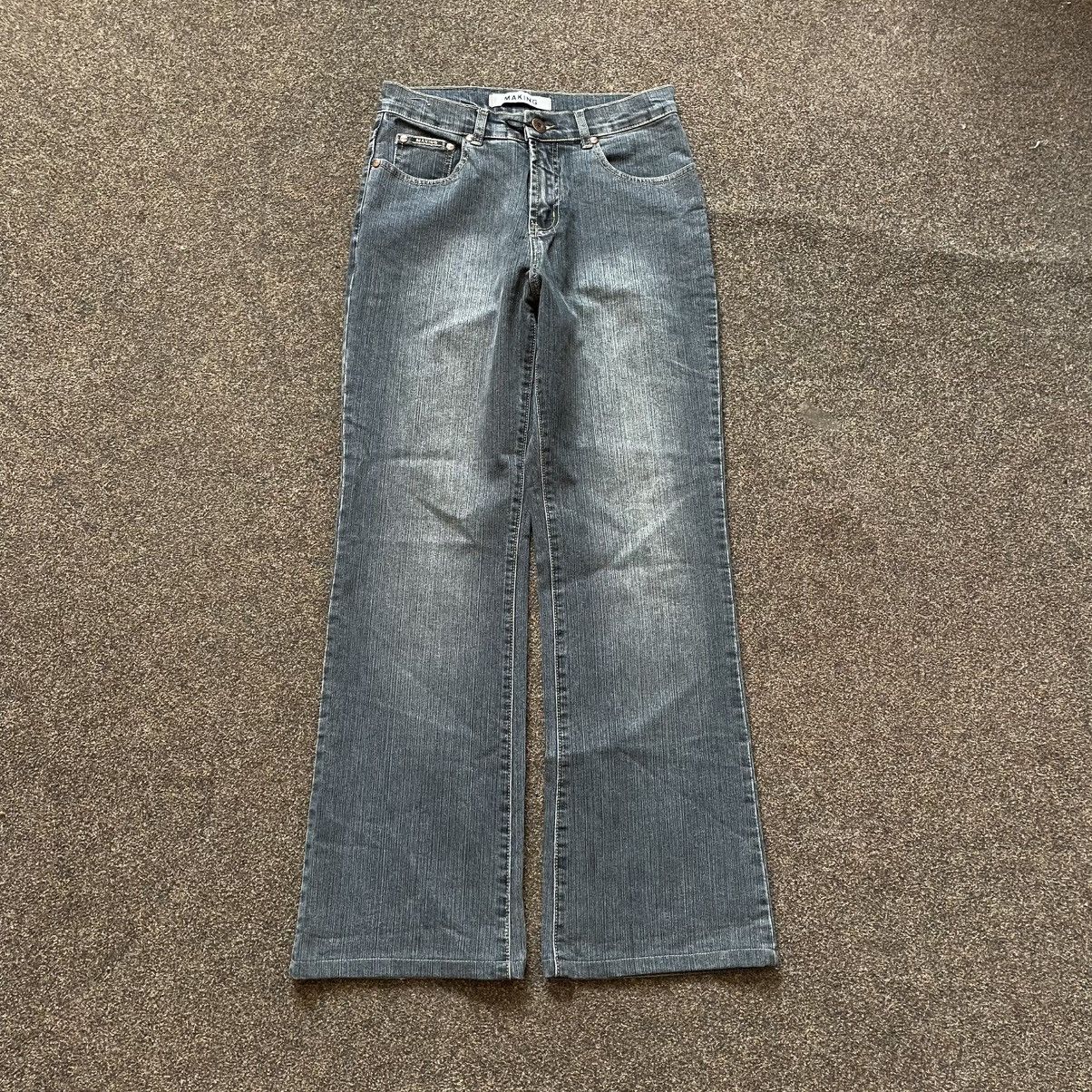Vintage Vintage 90s Y2K Faded Denim Flared Jeans Baggy Americana 32 Size US 32 / EU 48 - 1 Thumbnail