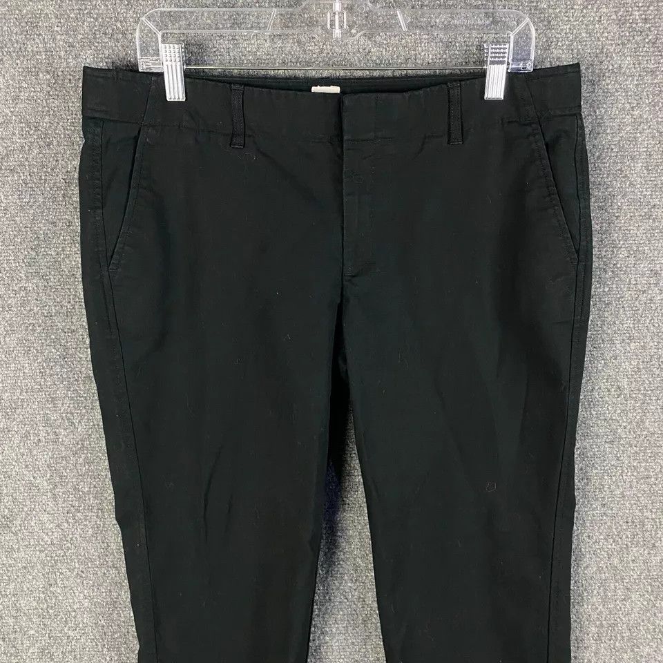 Gap Gap Pants Women's Size 12R Slim Crop Black Hook & Eye Adults Size 34" / US 12 / IT 48 - 2 Thumbnail