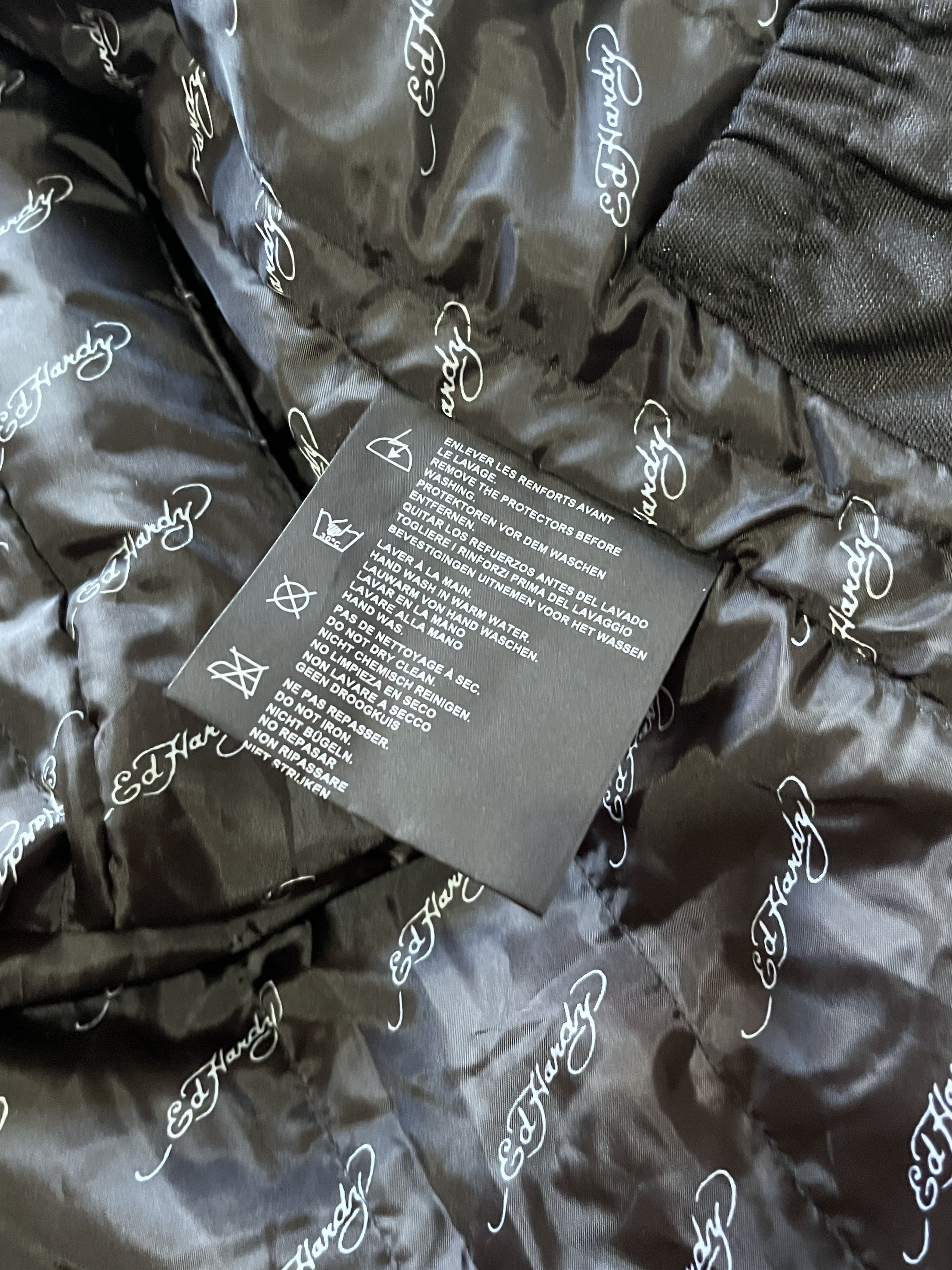 Ed Hardy BNWT ED HARDY MOTORSPORTS BLACK WOMENS MOTORCYCLE JACKET Size XS / US 0-2 / IT 36-38 - 16 Thumbnail