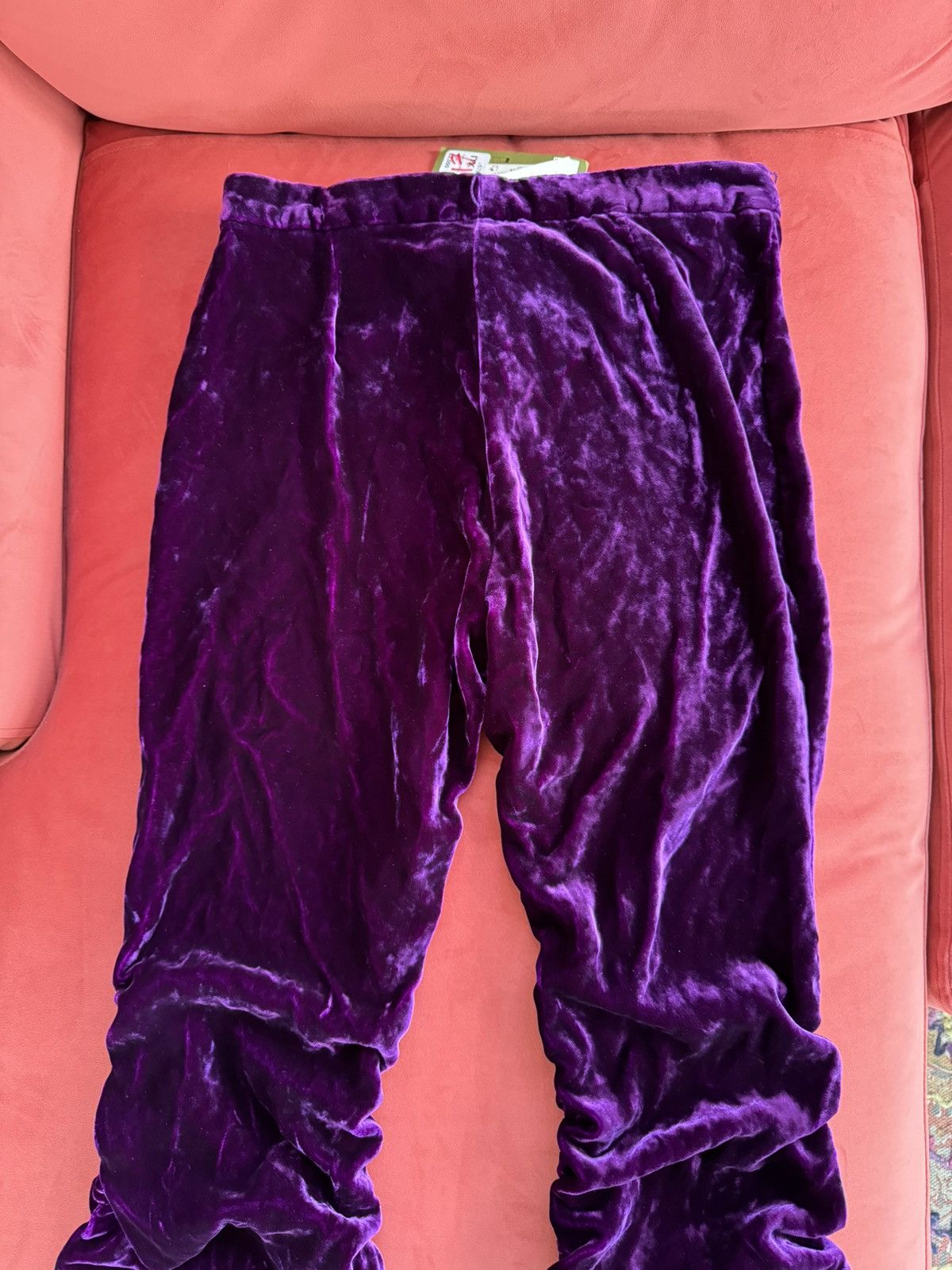Gucci New Gucci violet velvet flared pants, size L Size 30" / US 8 / IT 44 - 9 Thumbnail