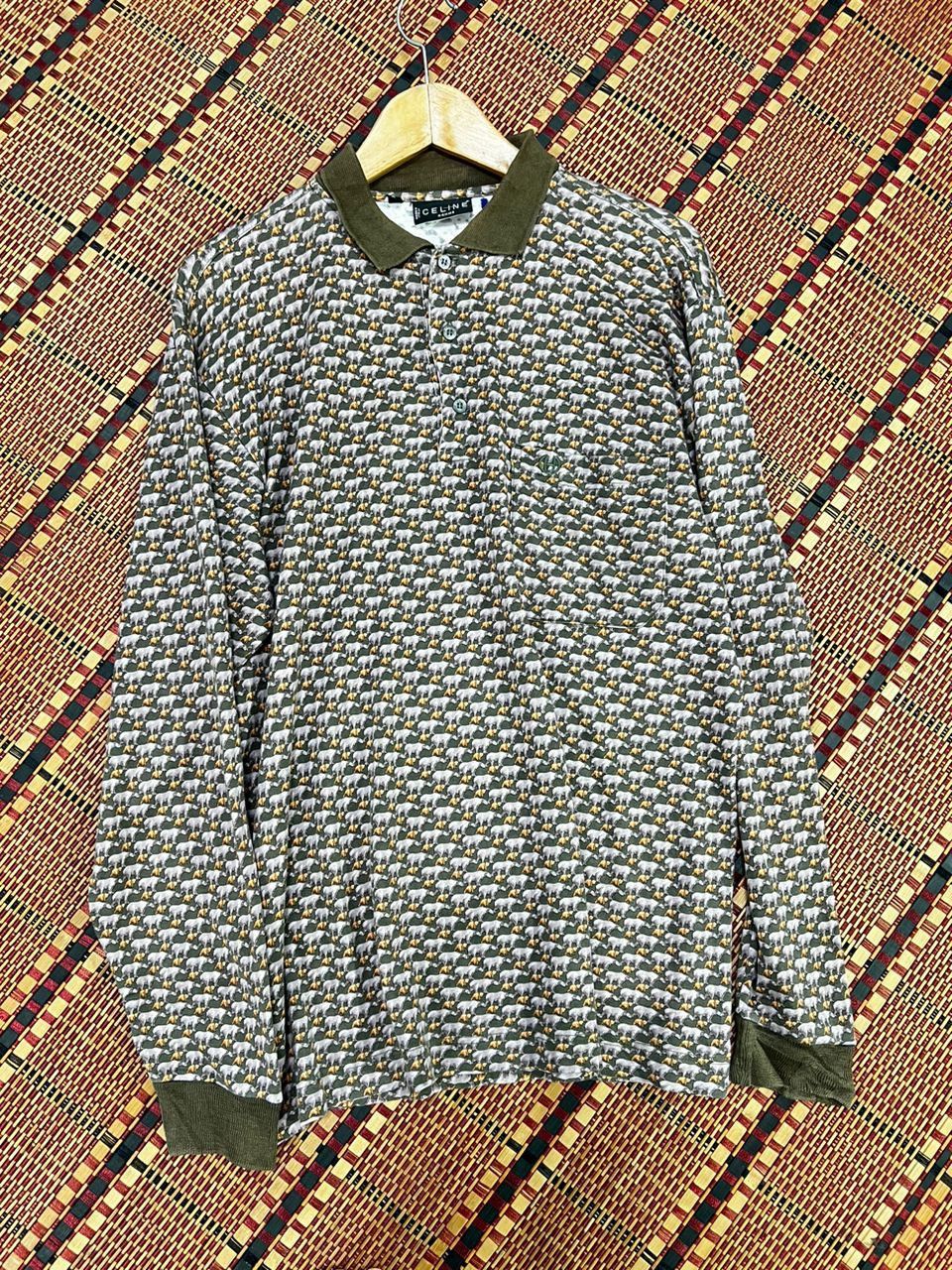Celine Vintage Celine Full Print 🐻 Bear Motif Size US L / EU 52-54 / 3 - 2 Thumbnail