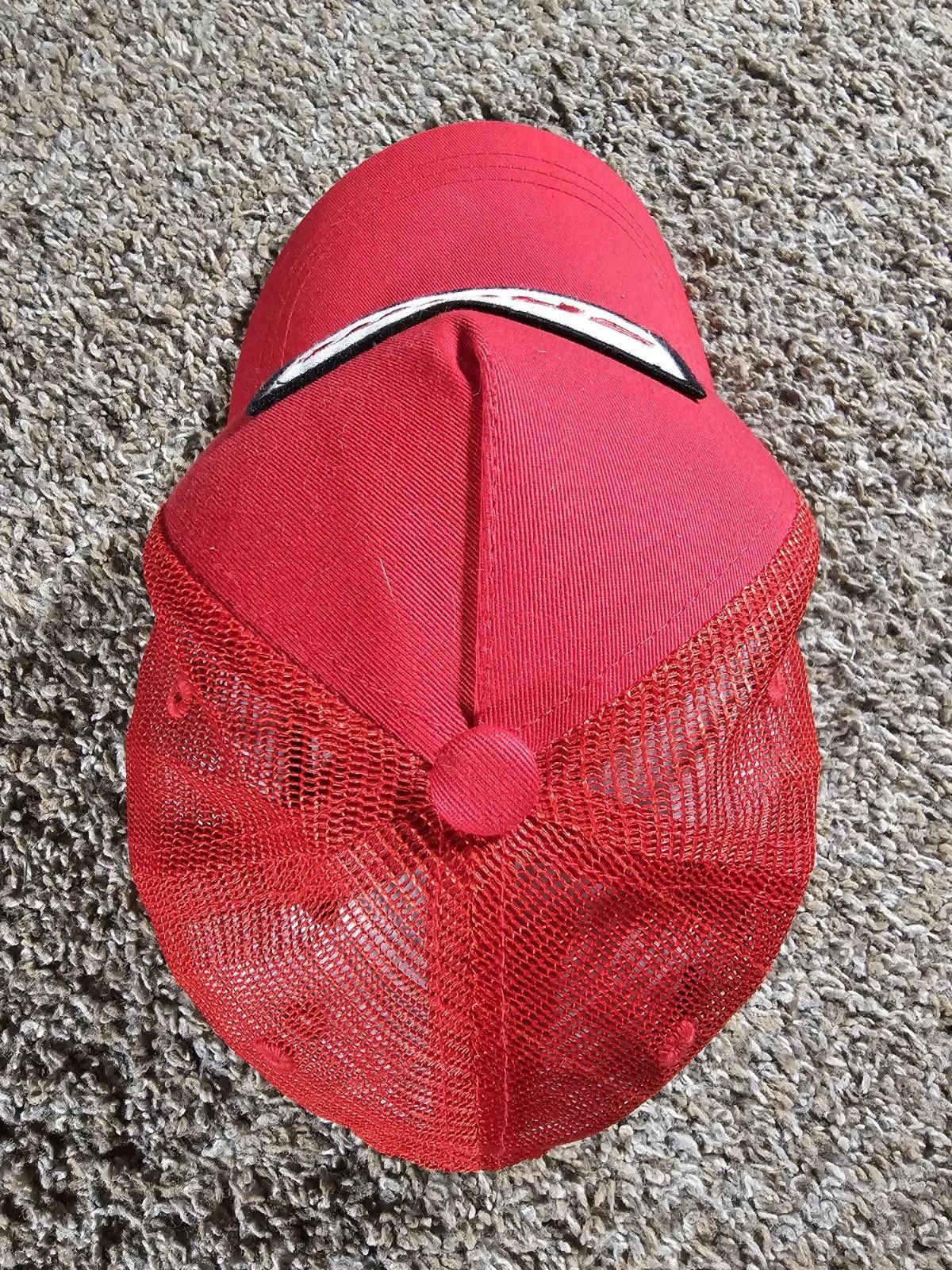 Grand Slam SRAM Trucker Hat Snapback Red White Mesh Cycling Adult Size ONE SIZE - 5 Thumbnail