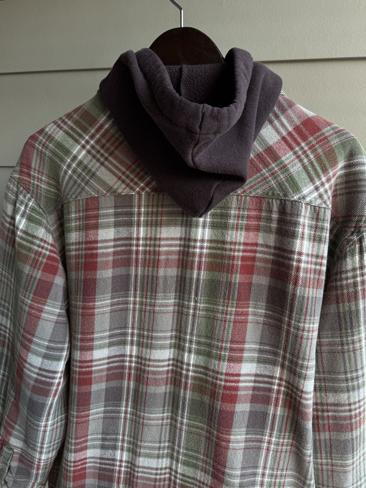 Japanese Brand Grunge Flannel Hooded Jacket Zipped Shirt Quilted Lined XXL Size US XXL / EU 58 / 5 - 6 Thumbnail
