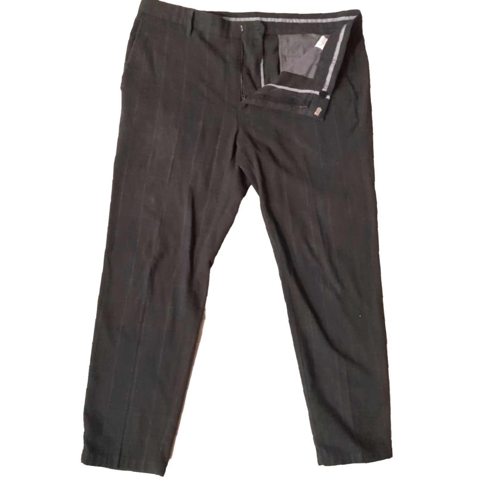 Zara Zara Dress Pants Men 32 Gray Plaid Slim Tapered Flat Front Wool Blend N/A (Note: N/A not allowed) Size US 32 / EU 48 - 3 Thumbnail