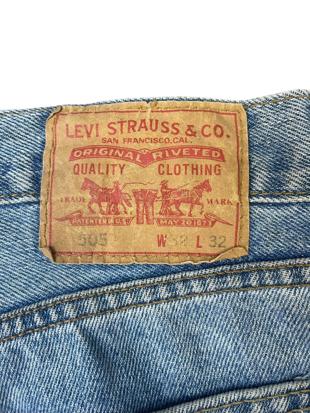 Levi's Vintage Levi’s 505 Straight Fit Jeans Faded Streetwear Size US 32 / EU 48 - 4 Thumbnail