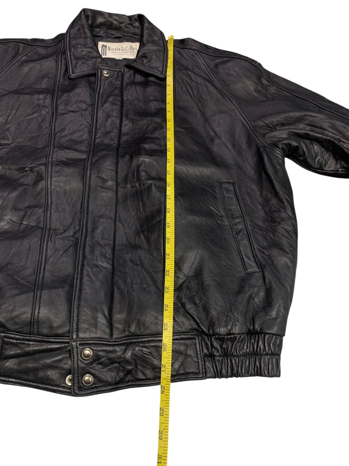 Vintage 90's Nicole St Gilles Zipper Down Leather Jacket