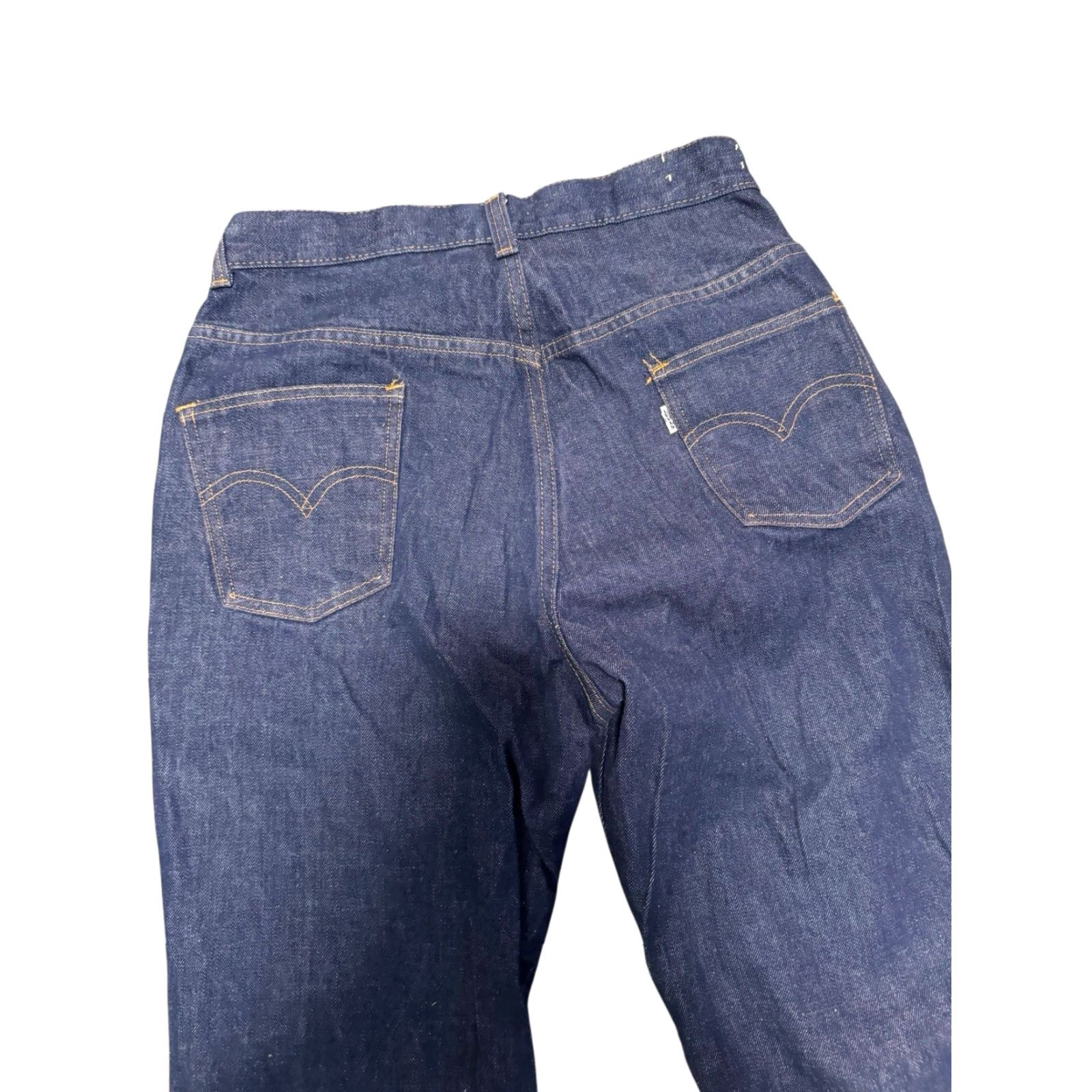 Levi's VINTAGE Levi's Big E White Tab Jeans Women's 1960s Wide-Leg 30 Regular Blue Snap Zip Pants For Gals Size 30" / US 8 / IT 44 - 7 Thumbnail