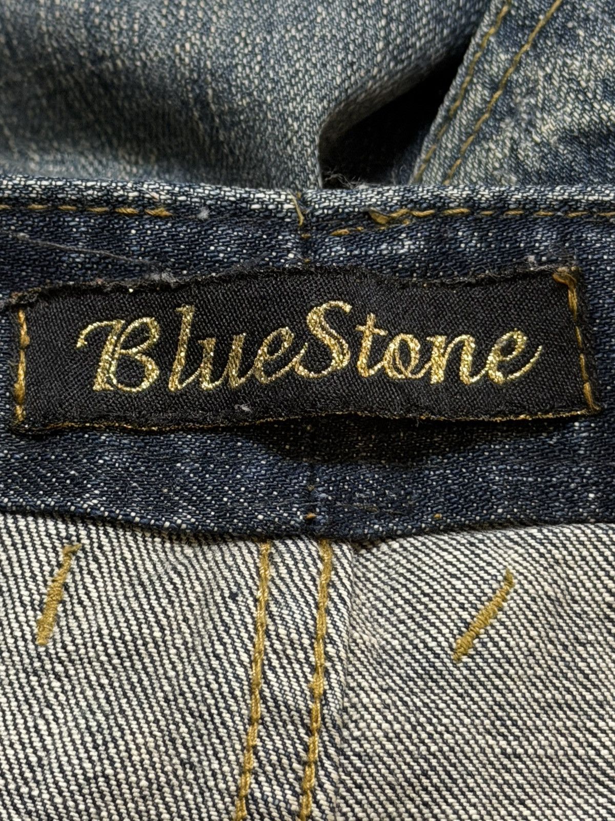 If Six Was Nine Vintage Y2K Blue Faded Wash Clawmark Whiskers Wide Leg Flare Size US 31 - 8 Thumbnail