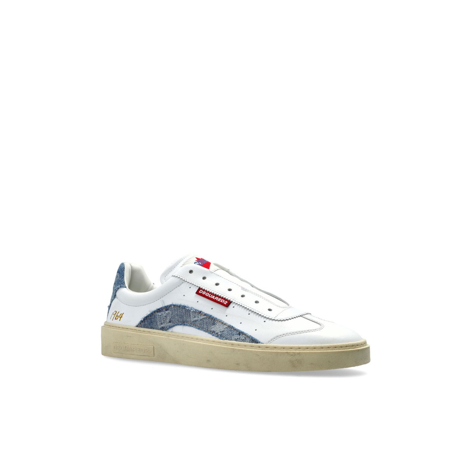 Dsquared2 DSQUARED2 Rider White Leather Sneakers New And Authentic (Me Size US 9 / EU 42 - 2 Thumbnail