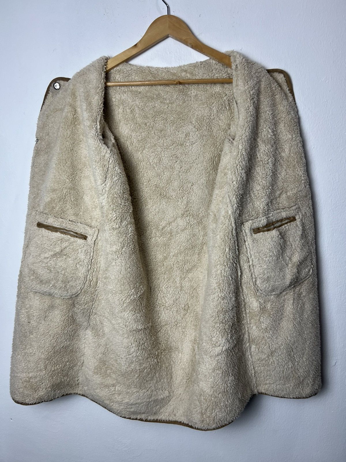 Vintage Faux Fur Shealing Whiskey Suade Jacket Size US M / EU 48-50 / 2 - 9 Thumbnail