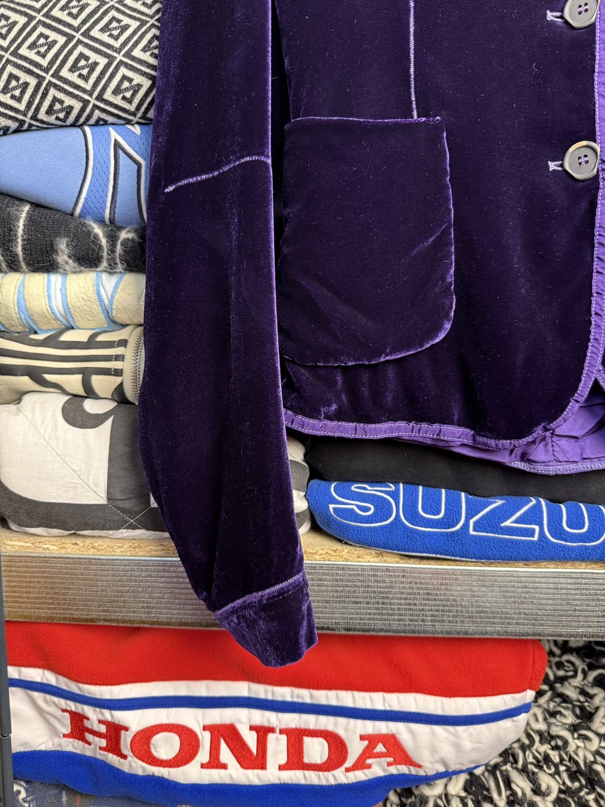 Marithe + Francois Girbaud Le Jean De Marithe Francois Girbaud Velur Blazer Size M / US 6-8 / IT 42-44 - 4 Thumbnail