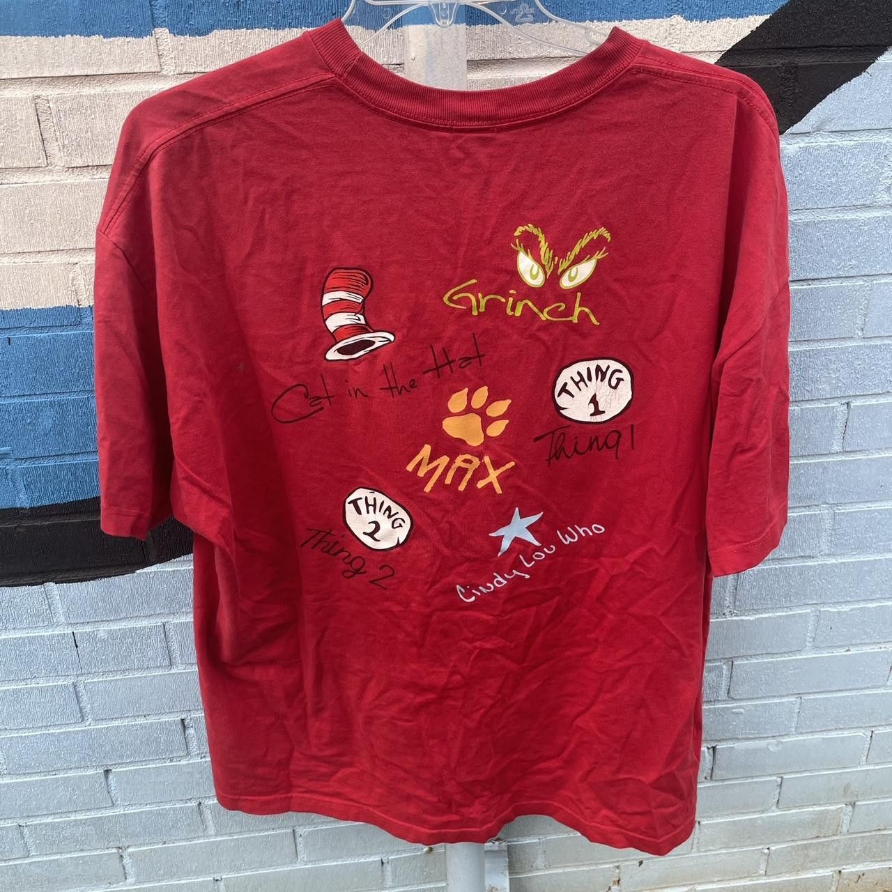 Universal Studios × Vintage Y2K Dr. Seuss Double Sided movie shirt Grinch Cat in Hat Size US XXL / EU 58 / 5 - 2 Thumbnail