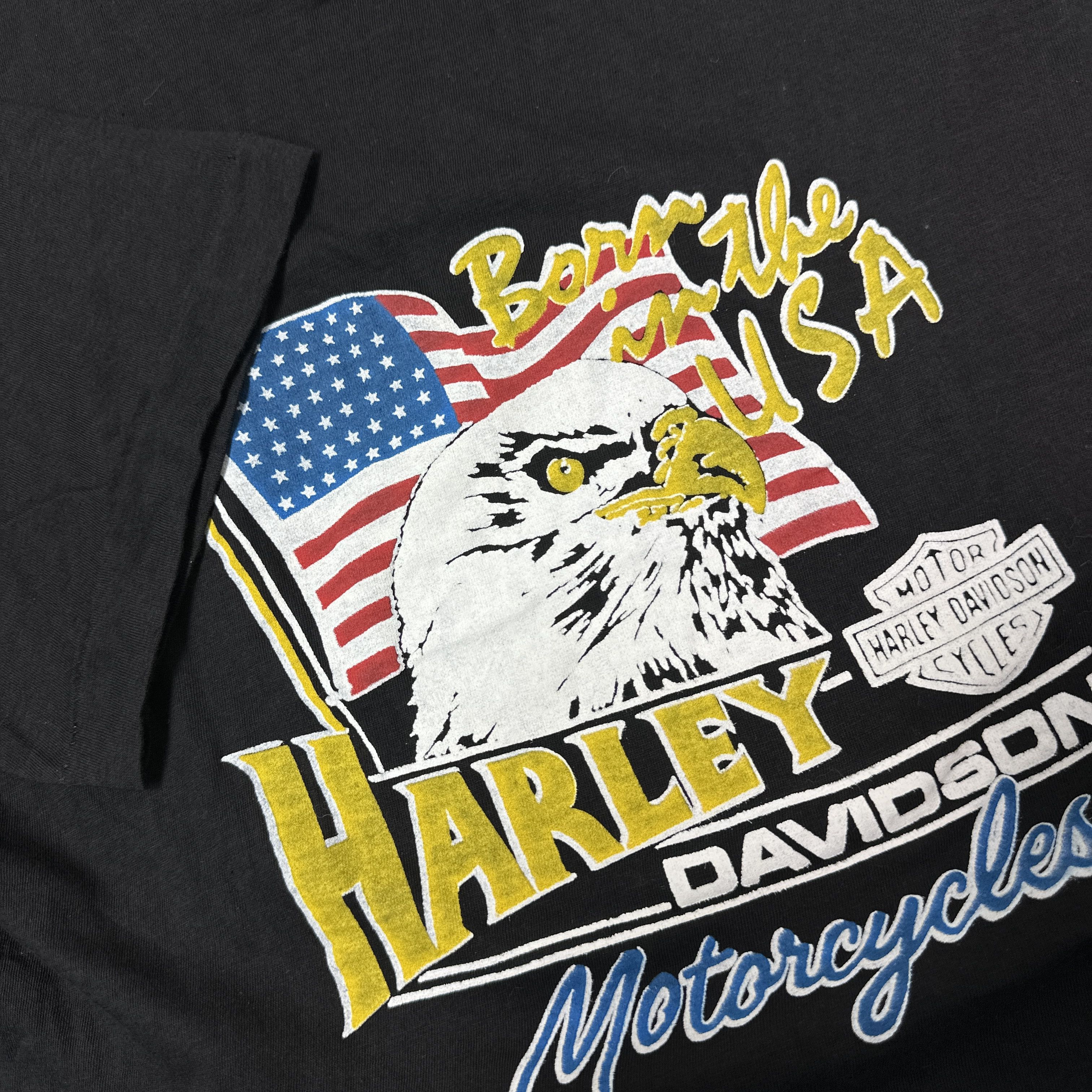Harley Davidson Vintage Moto Biker Old School Harley Davidson T-shirt 90s Size US XL / EU 56 / 4 - 3 Thumbnail