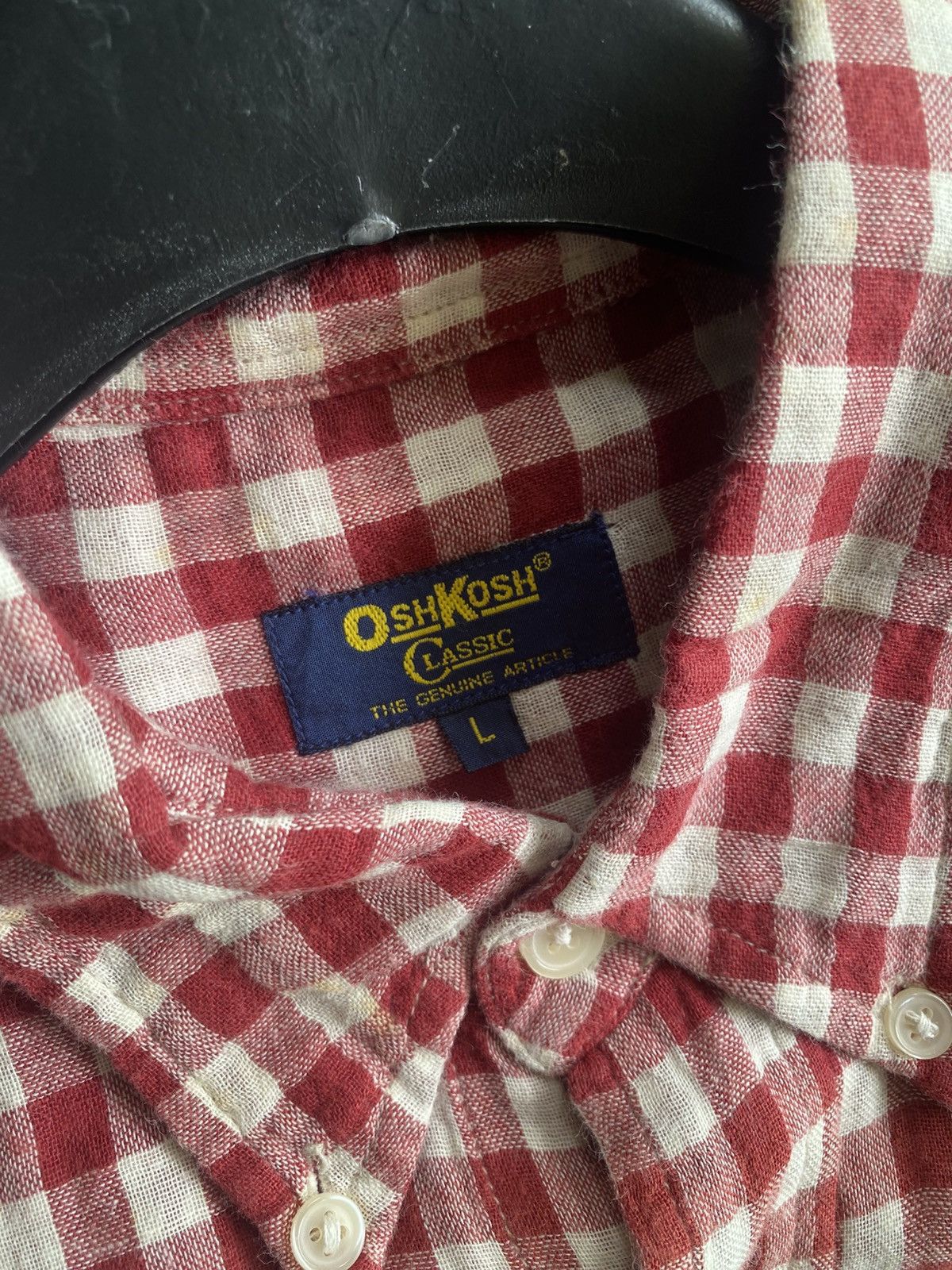 Oshkosh Vintage Oshkosh Gingham Button Down shirt Size US L / EU 52-54 / 3 - 3 Thumbnail
