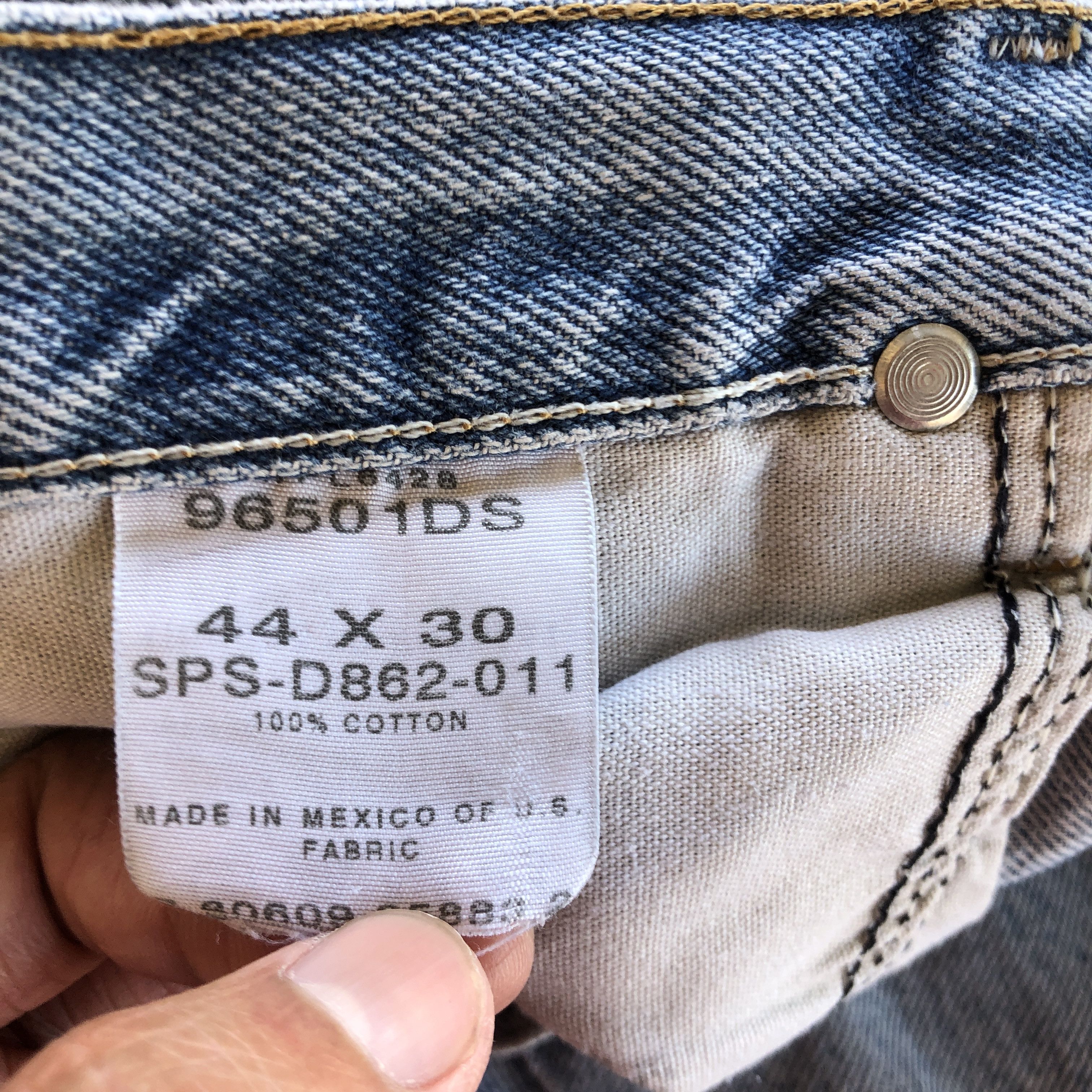 Wrangler Crazy Y2K Baggy Oversized Distressed Wrangler Faded Jeans Size US 38 / EU 54 - 9 Thumbnail