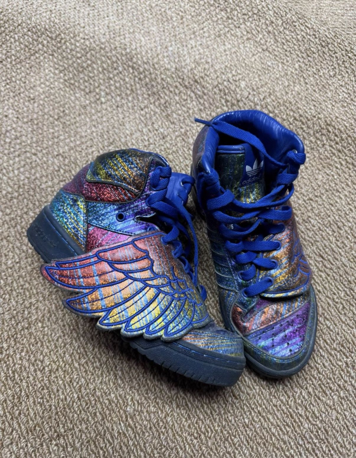 Adidas Adidas Jeremy Scott JS Wings Rainbow Iridescent Sneakers K37 Size US 6.5 / IT 36.5 - 2 Thumbnail